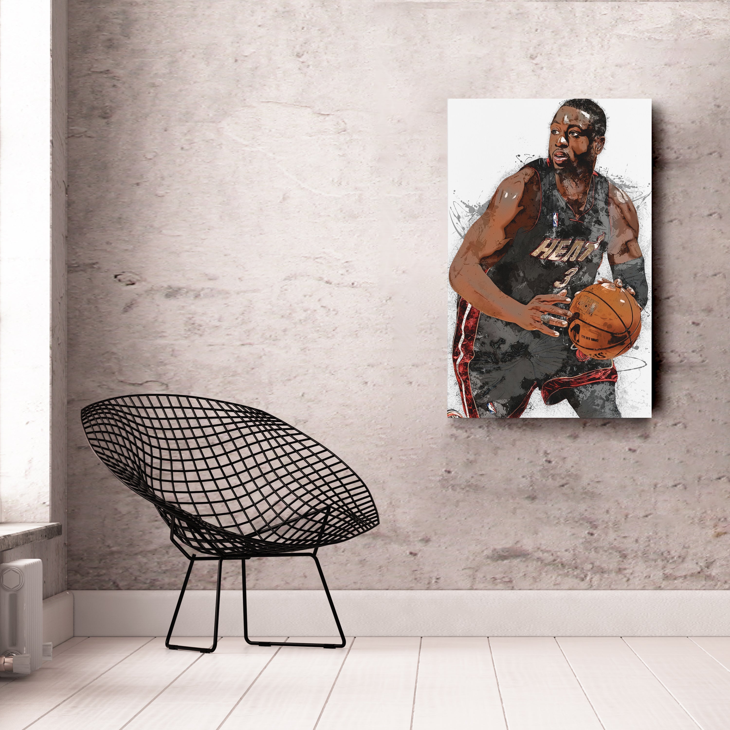 Dwyane Wade Canvas Art – Miami Heat Wall Decor