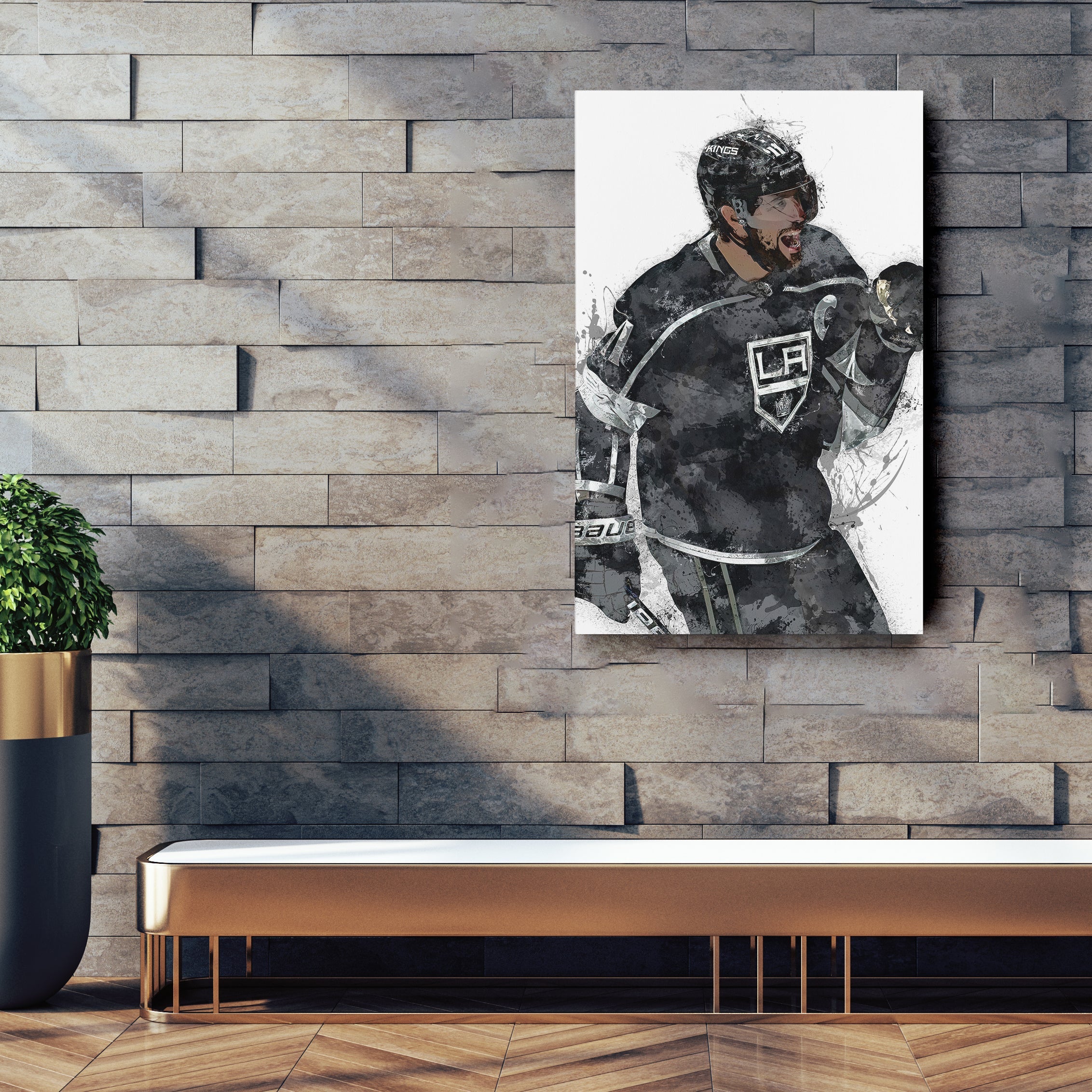 Anze Kopitar Canvas Art – Los Angeles Kings Wall Decor