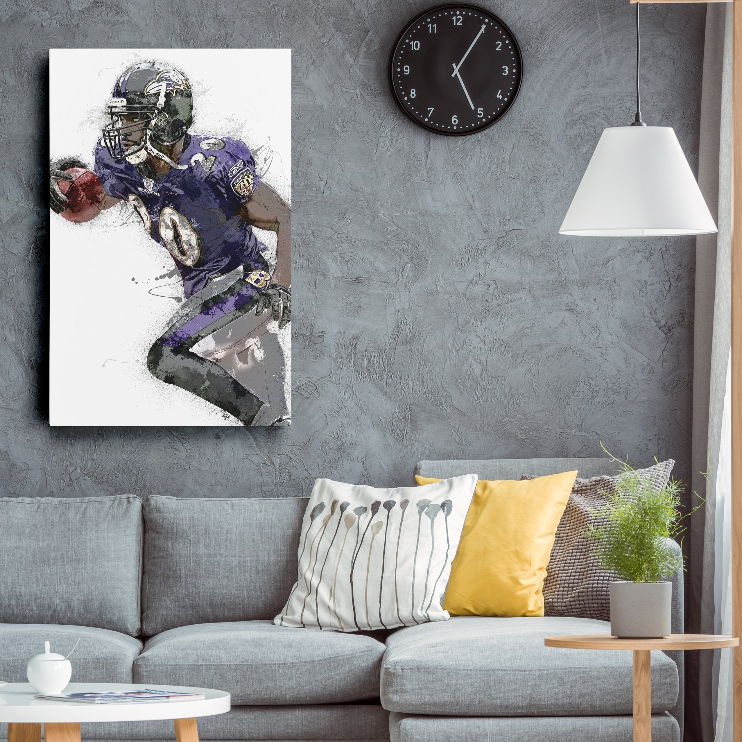 Ed Reed Canvas Art – Baltimore Ravens Wall Decor