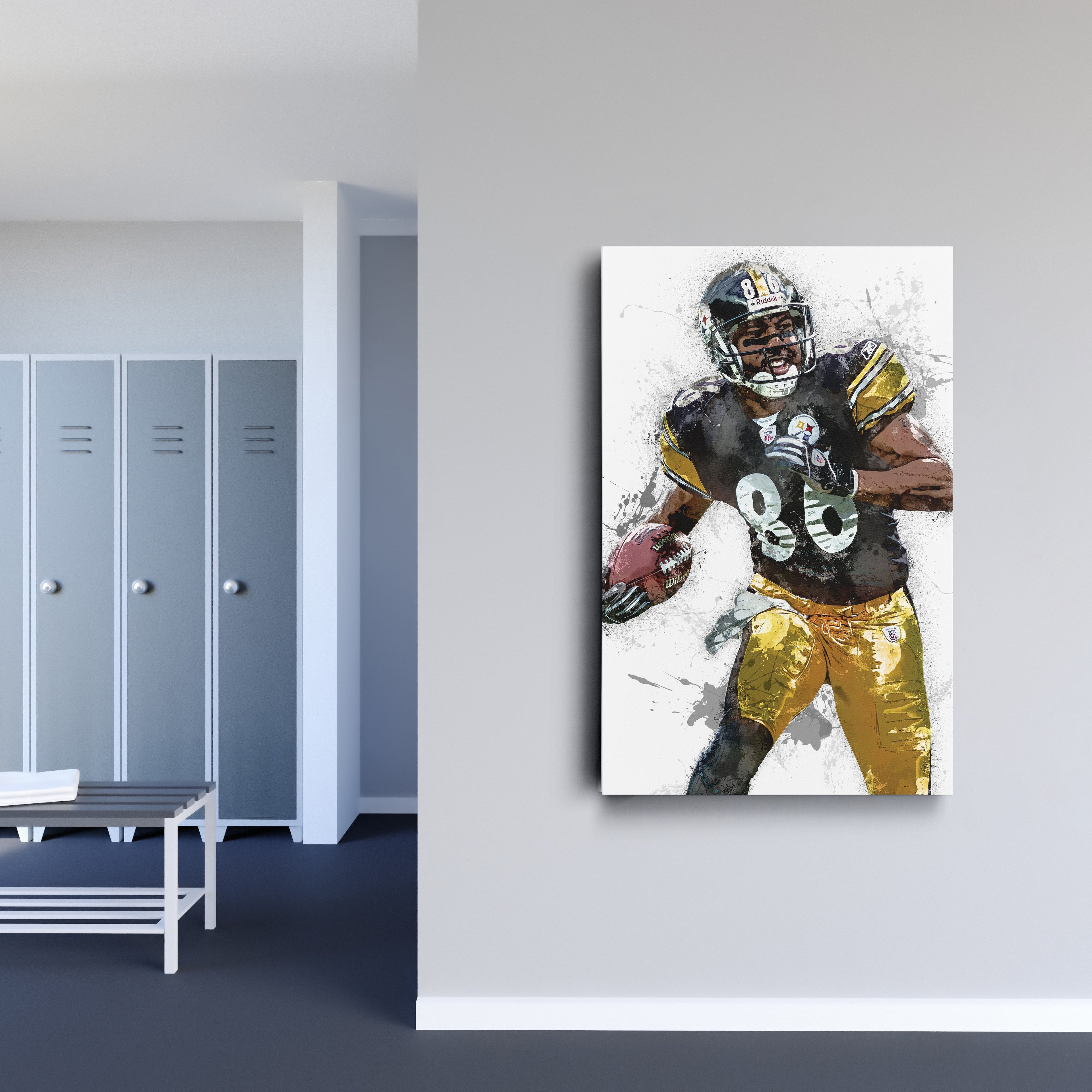 Hines Ward Canvas Art – Pittsburgh Steelers Wall Decor