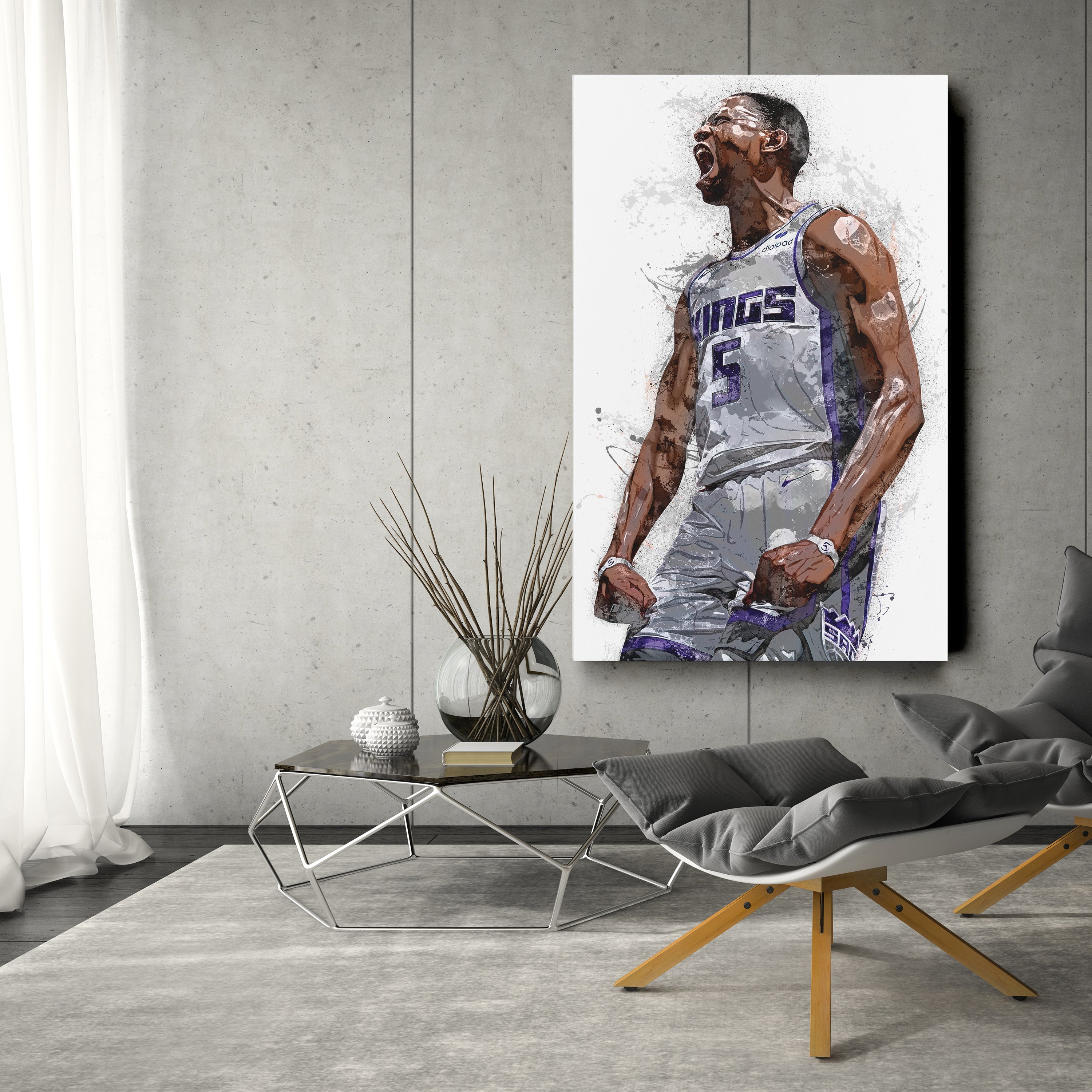 De'Aaron Fox Canvas Art – Sacramento Kings Wall Decor