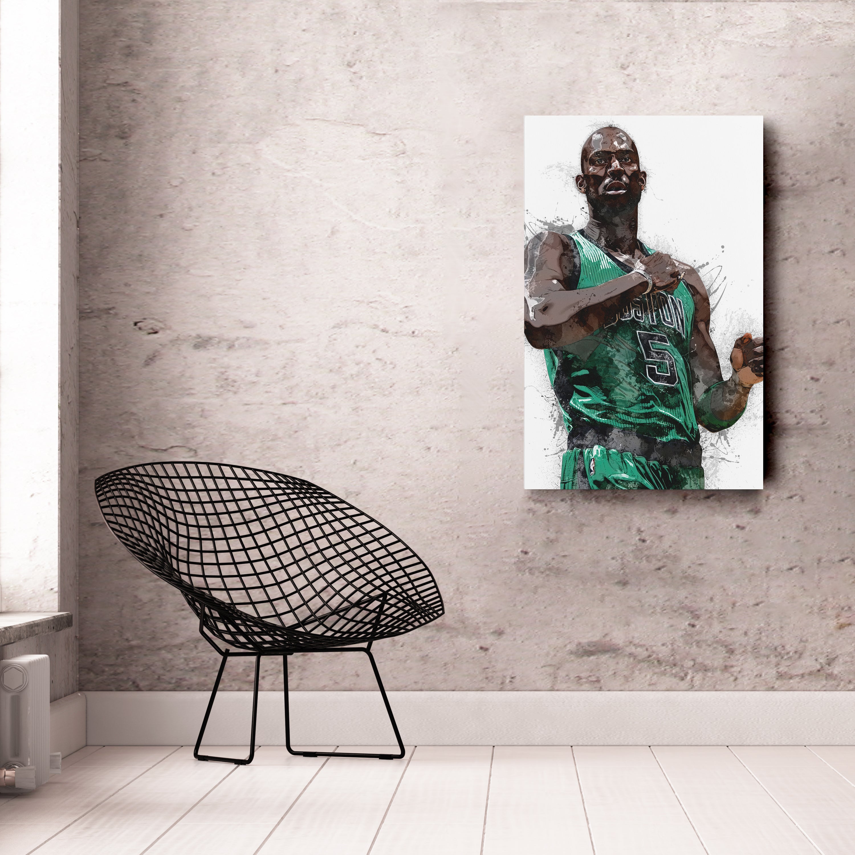 Kevin Garnett Canvas Art – Boston Celtics Wall Decor