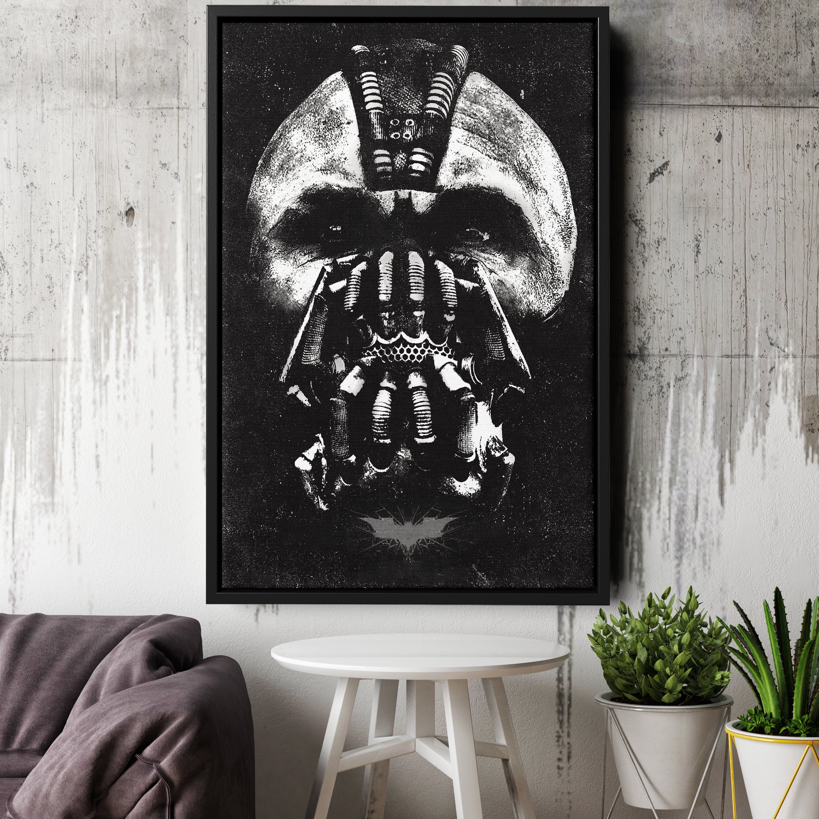 Bane The Dark Knight Rises Canvas Print – Batman Villain Wall Art for Home Decor