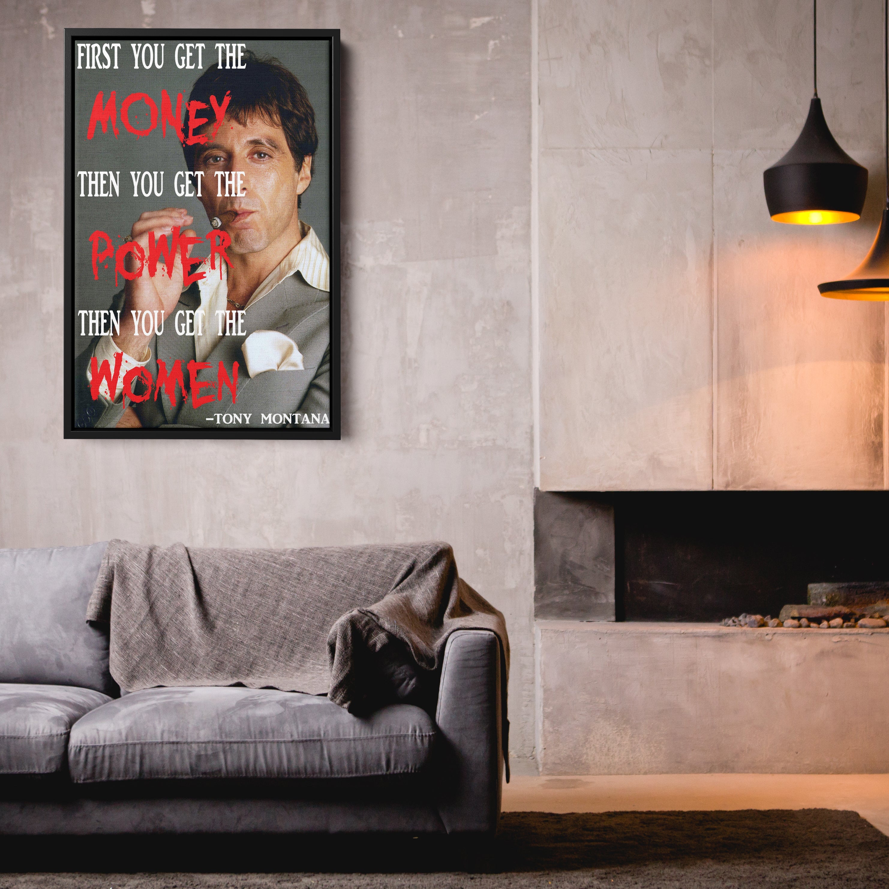 Scarface Quote Canvas Art – Tony Montana Wall Decor