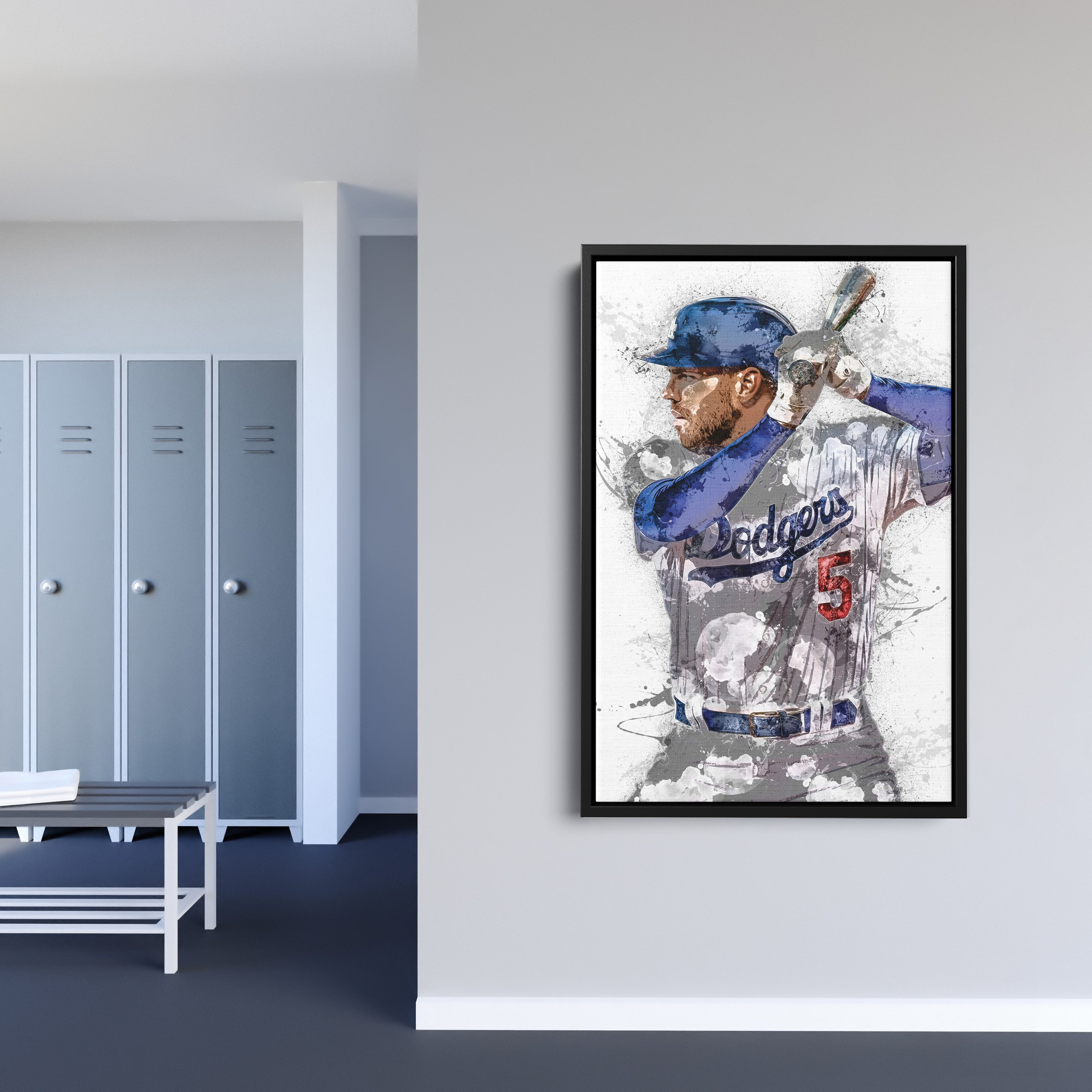 Freddie Freeman Canvas Art – Los Angeles Dodgers Wall Decor