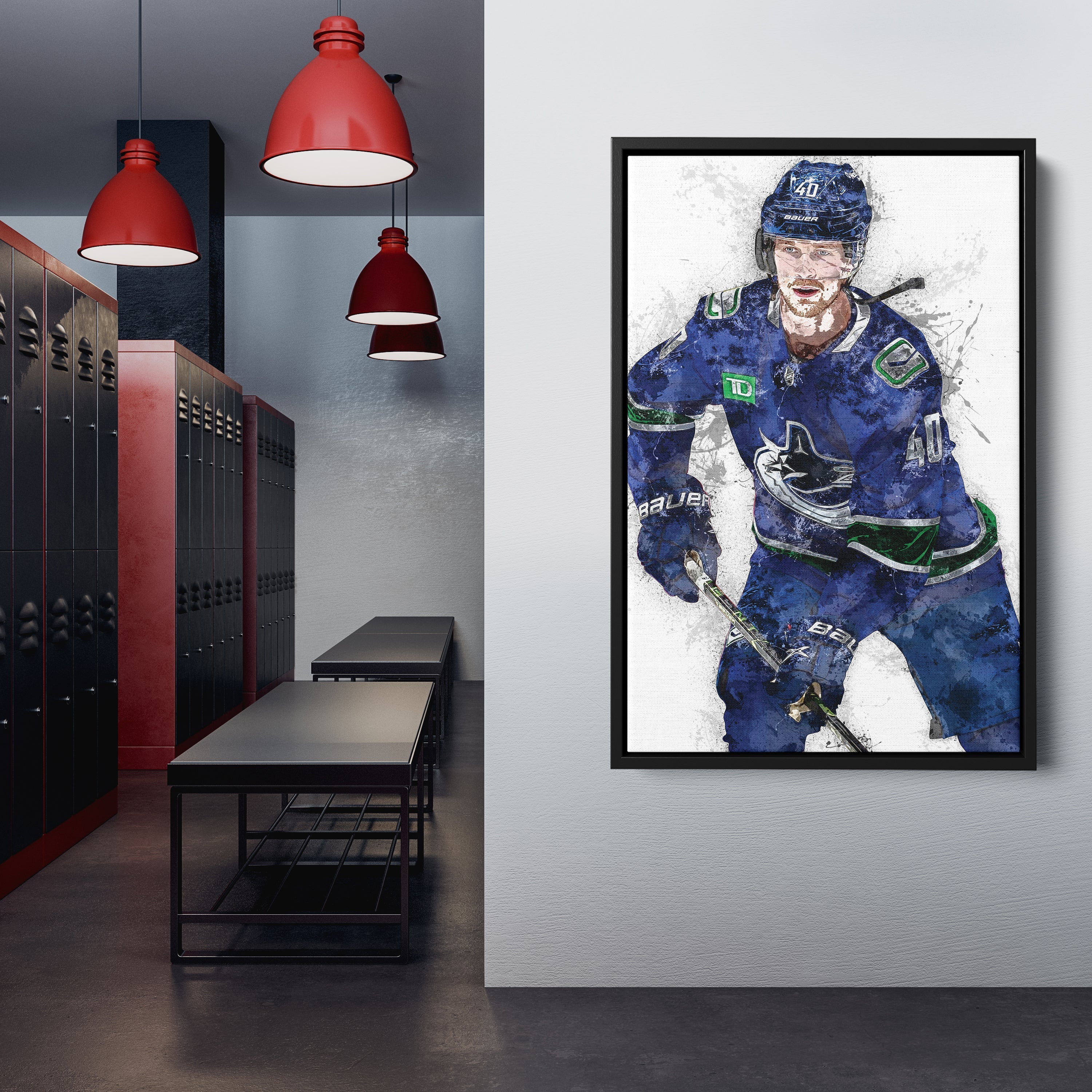 Elias Pettersson Canvas Art – Vancouver Canucks Wall Decor