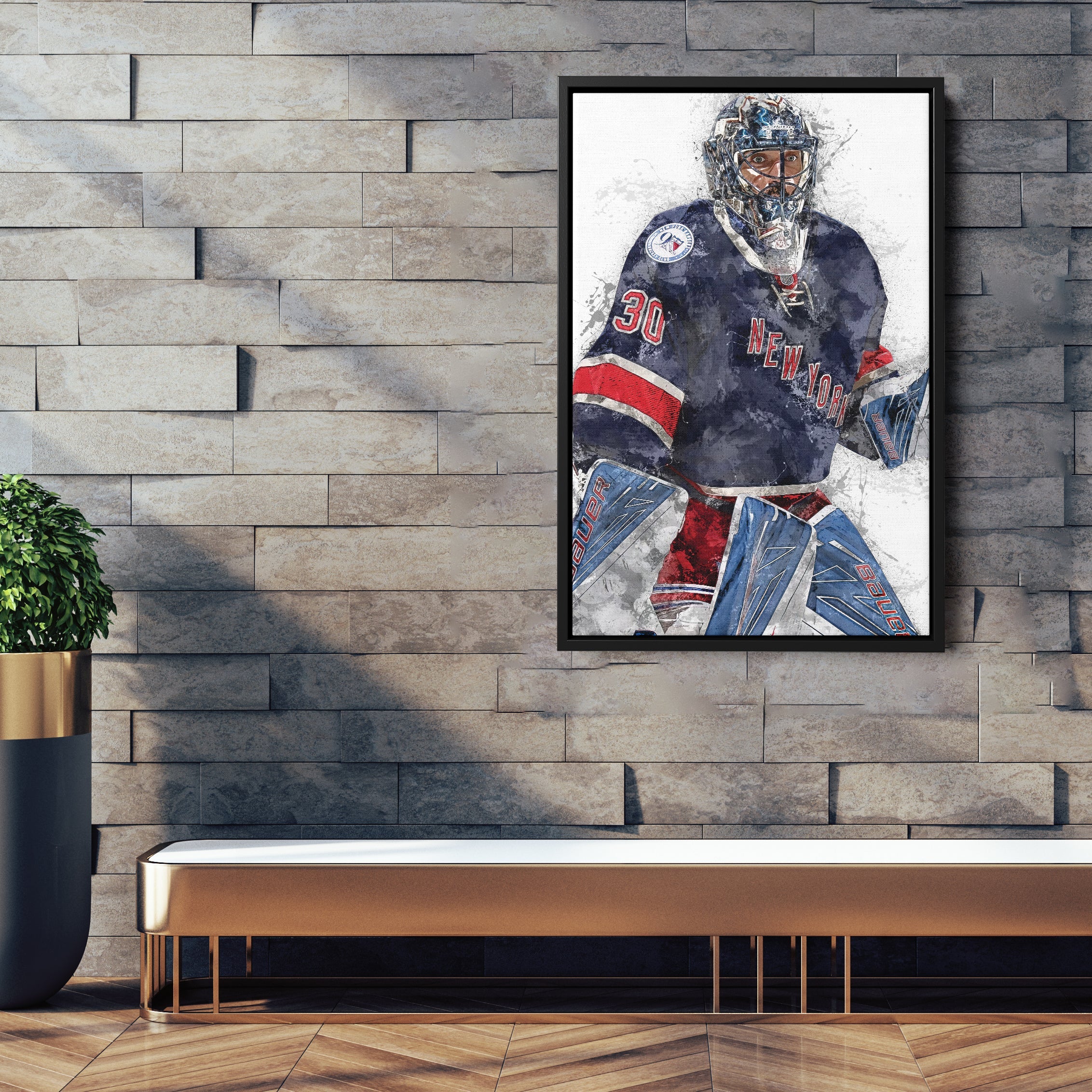 Henrik Lundqvist Canvas Art – New York Rangers Wall Decor