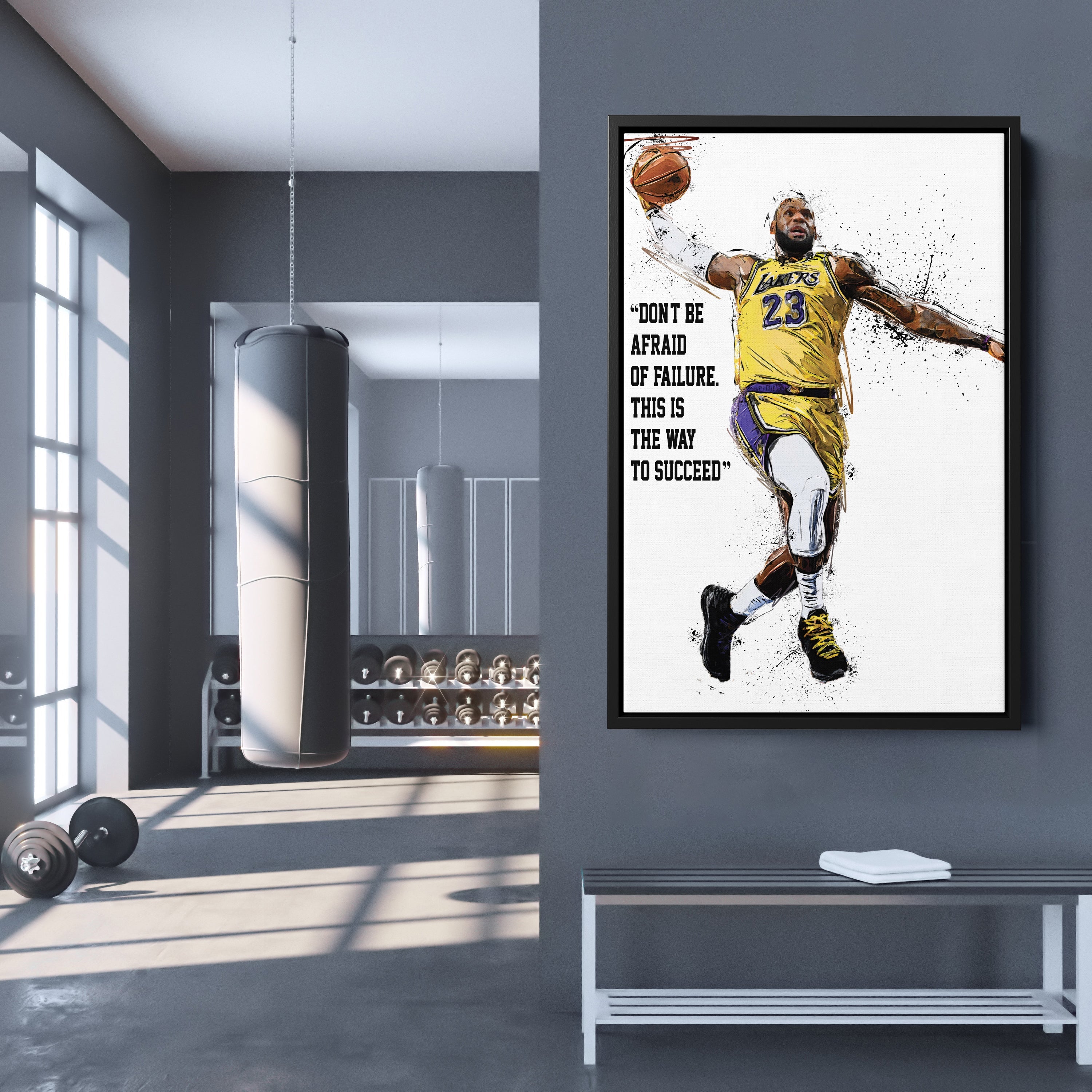 LeBron James Quote Canvas Art – Lakers Wall Decor
