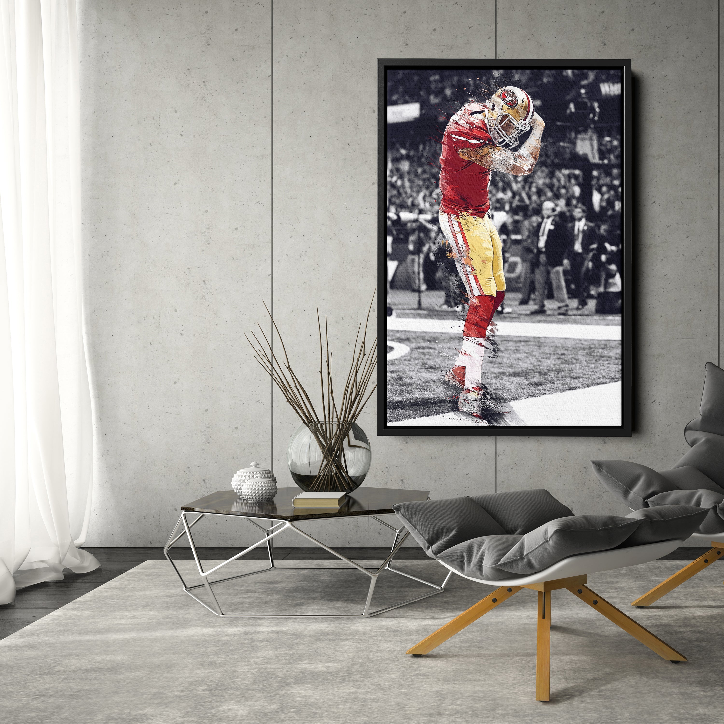 Colin Kaepernick Canvas Art – 49ers Celebration Wall Decor