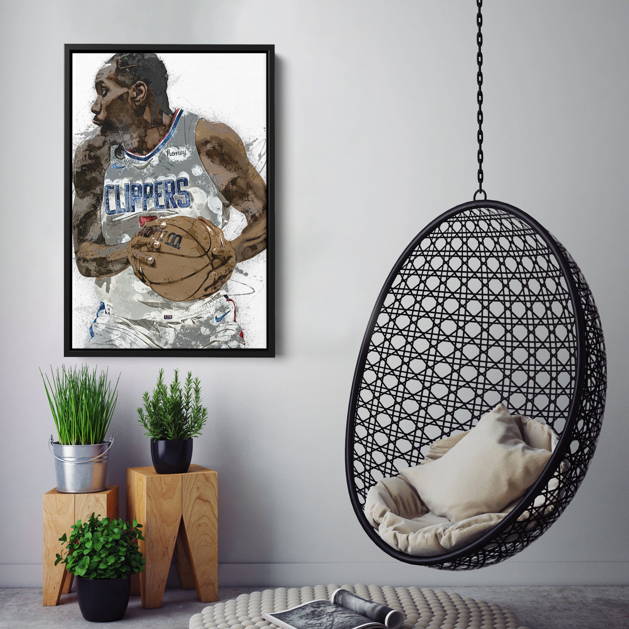 Kawhi Leonard Canvas Art – Los Angeles Clippers Wall Decor