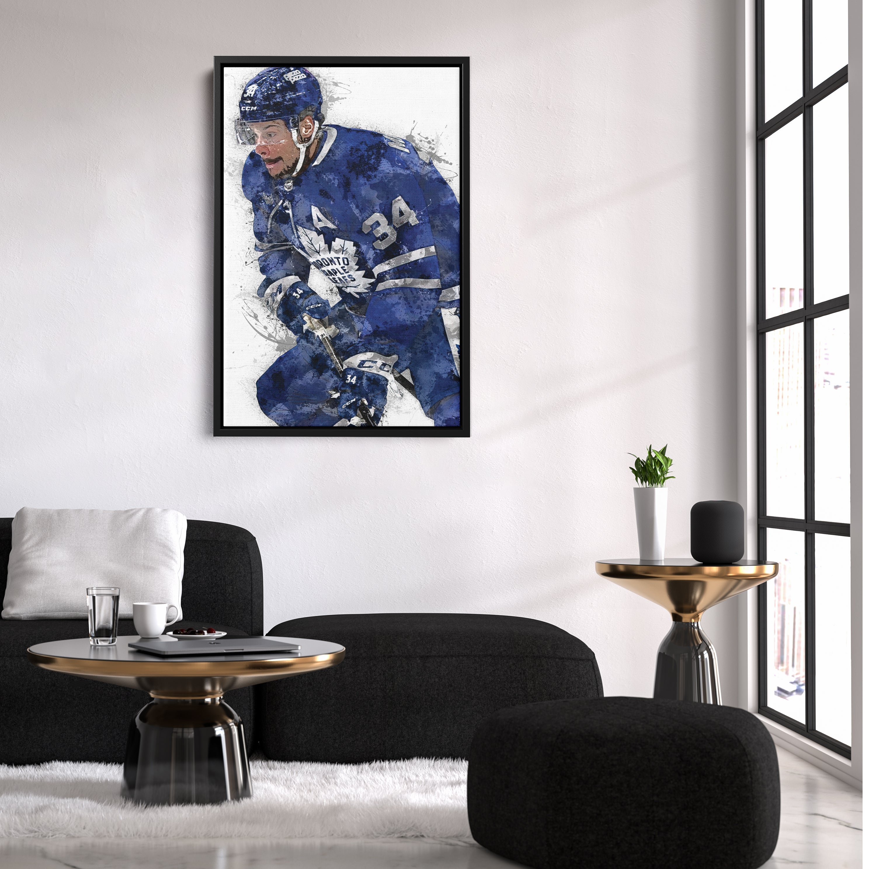 Auston Matthews Canvas Art – Toronto Maple Leafs Wall Decor