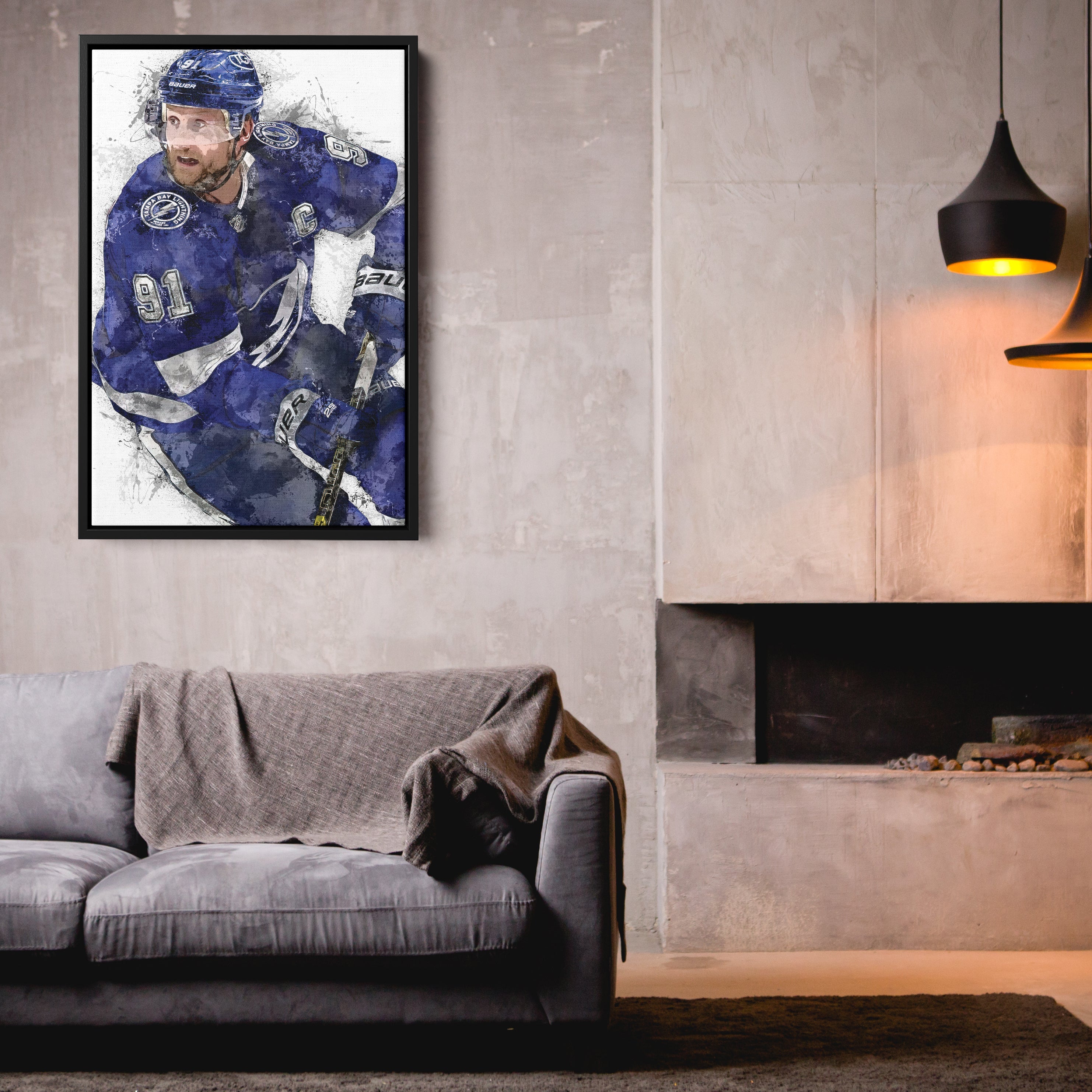 Steven Stamkos Canvas Art – Tampa Bay Lightning Wall Decor
