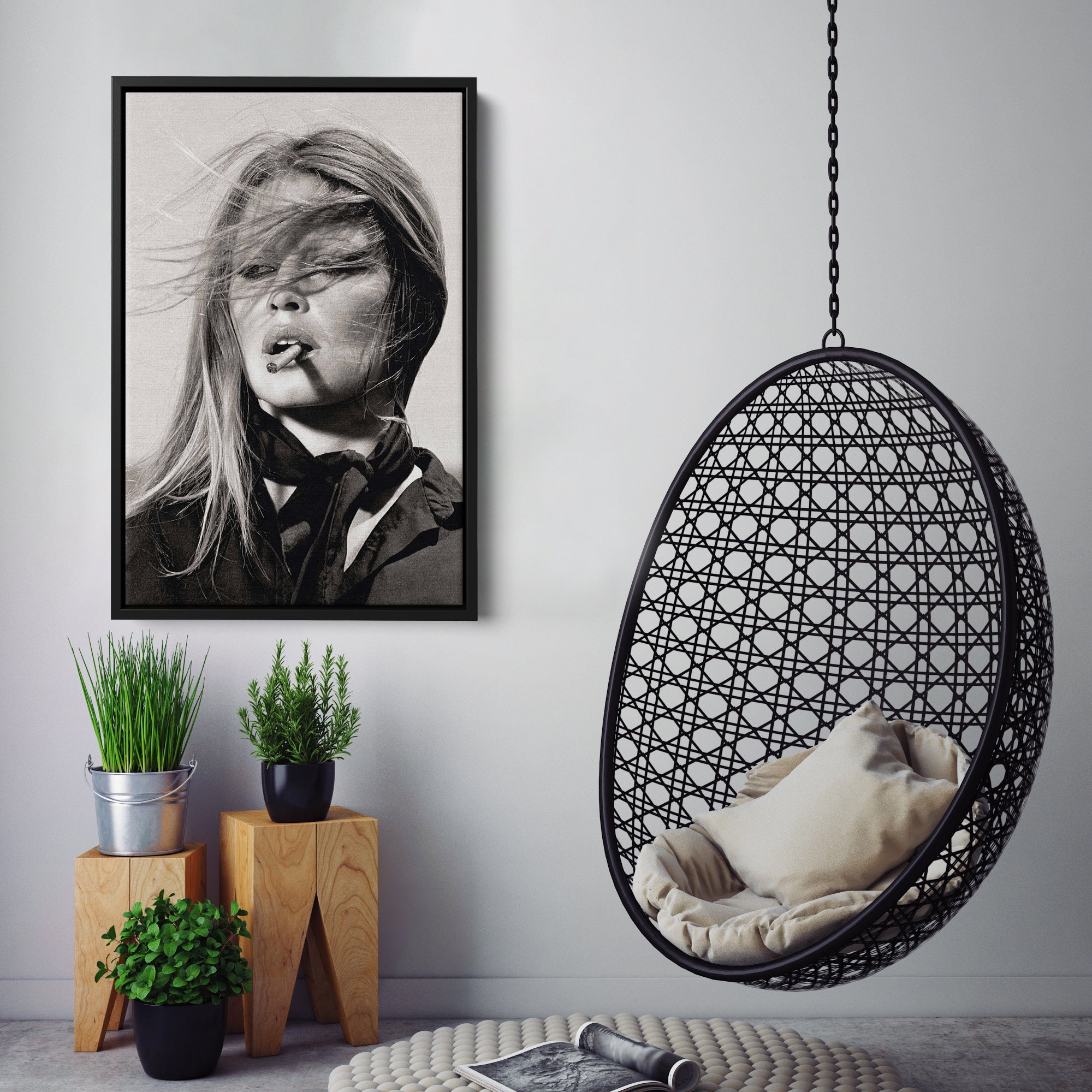 Brigitte Bardot Canvas – French Actress Wall Art Gift for Classic Cinema Lovers