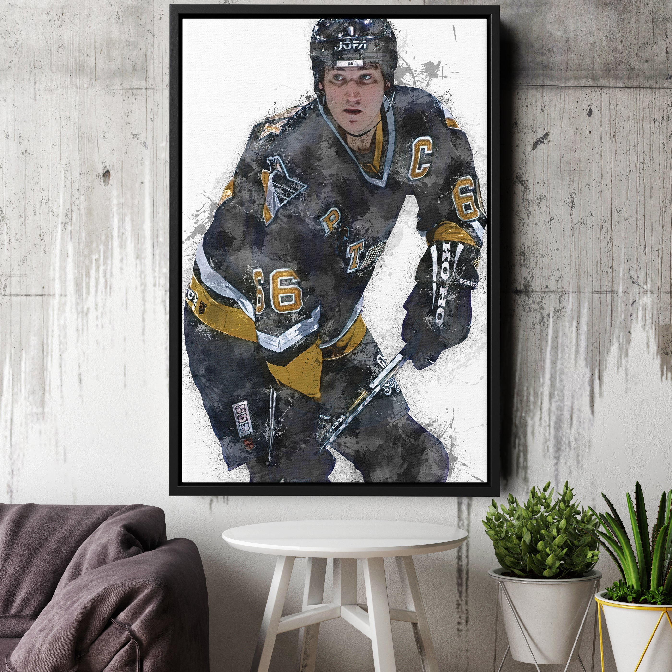 Mario Lemieux Canvas Art – Pittsburgh Penguins Wall Decor