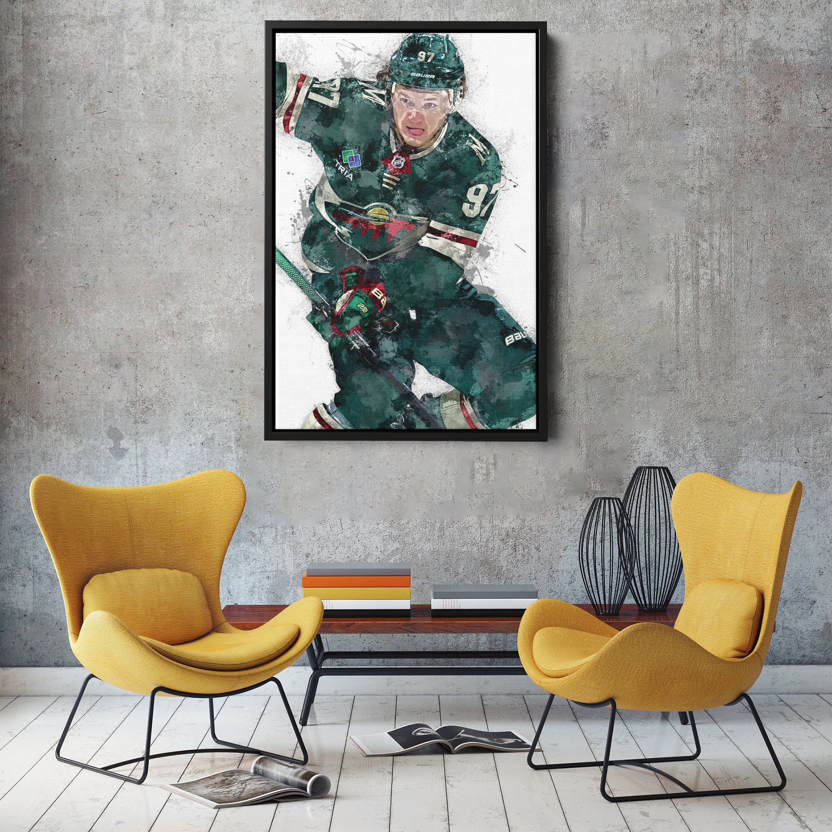 Kirill Kaprizov Canvas Art – Minnesota Wild Wall Decor