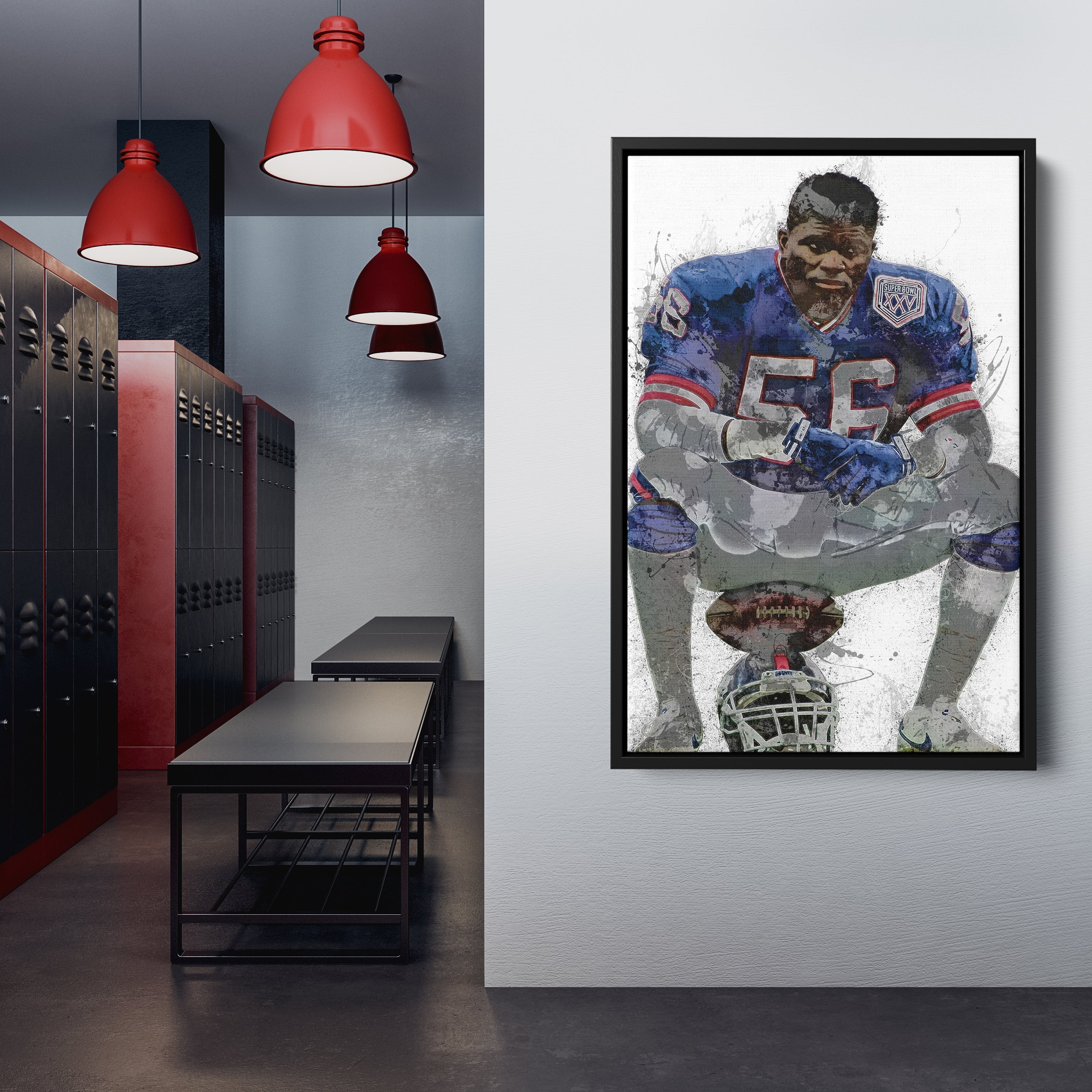 Lawrence Taylor Canvas Art – New York Giants Wall Decor