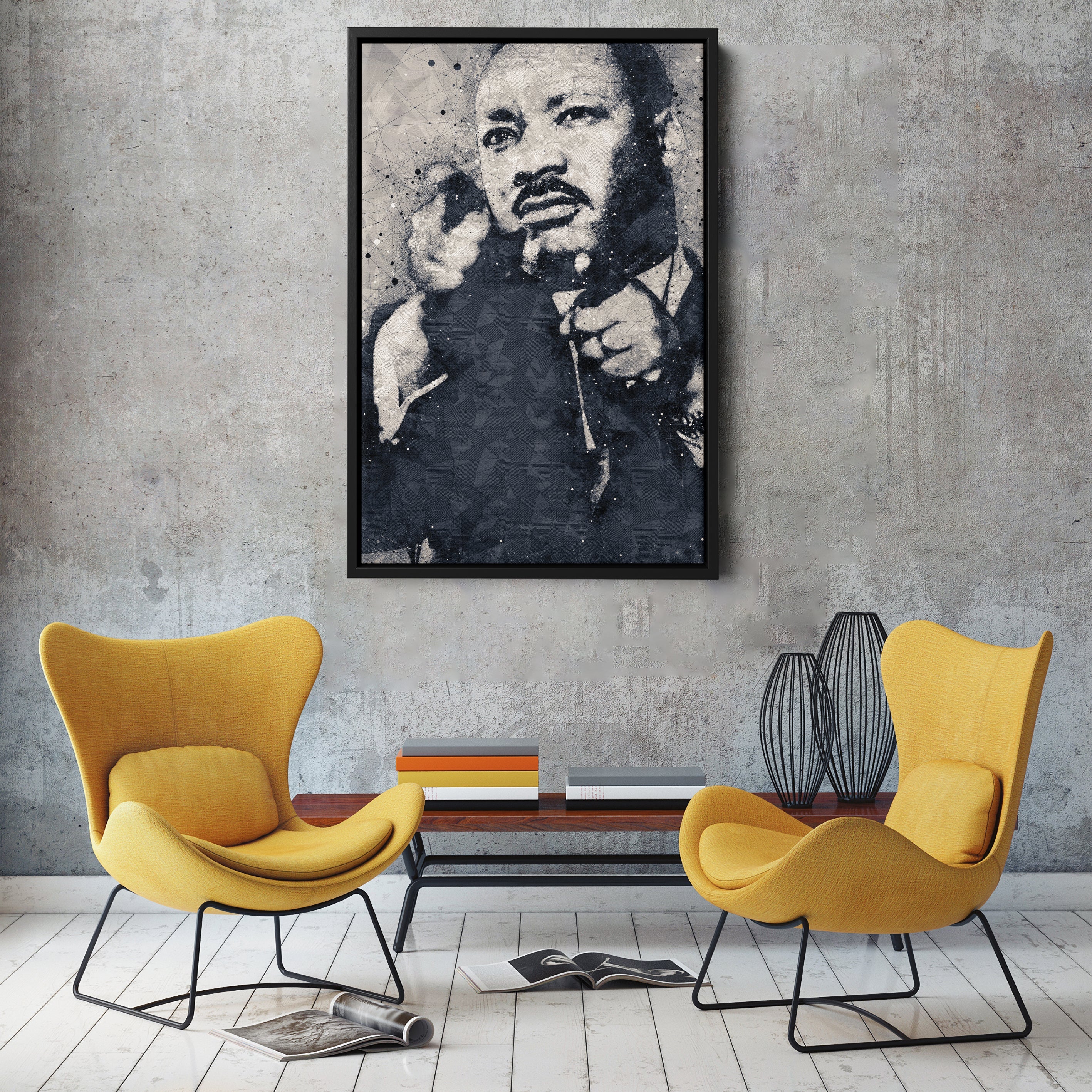 Martin Luther King Jr. Art – Civil Rights Geometric Wall Decor