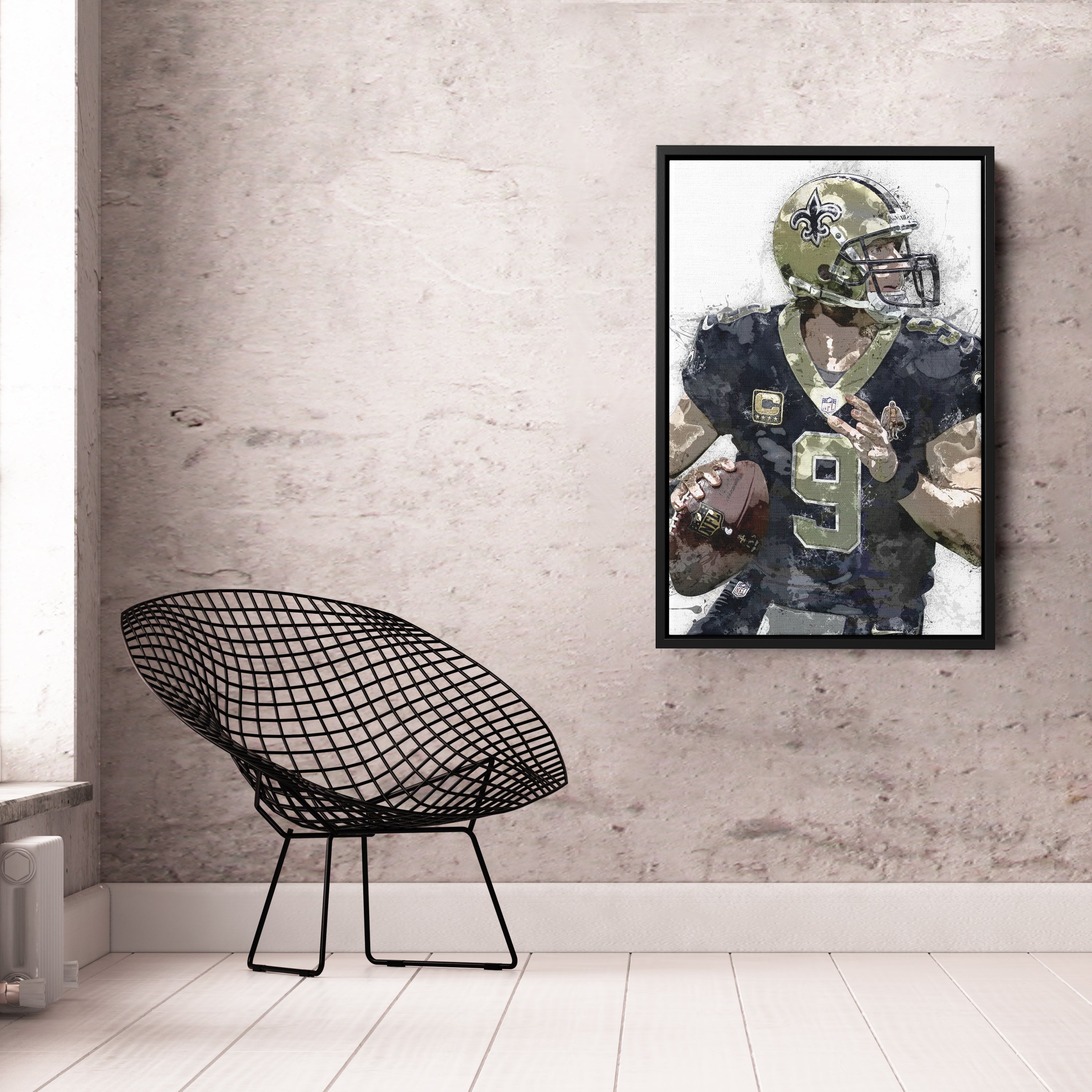 Drew Brees Canvas Art – New Orleans Saints Wall Decor