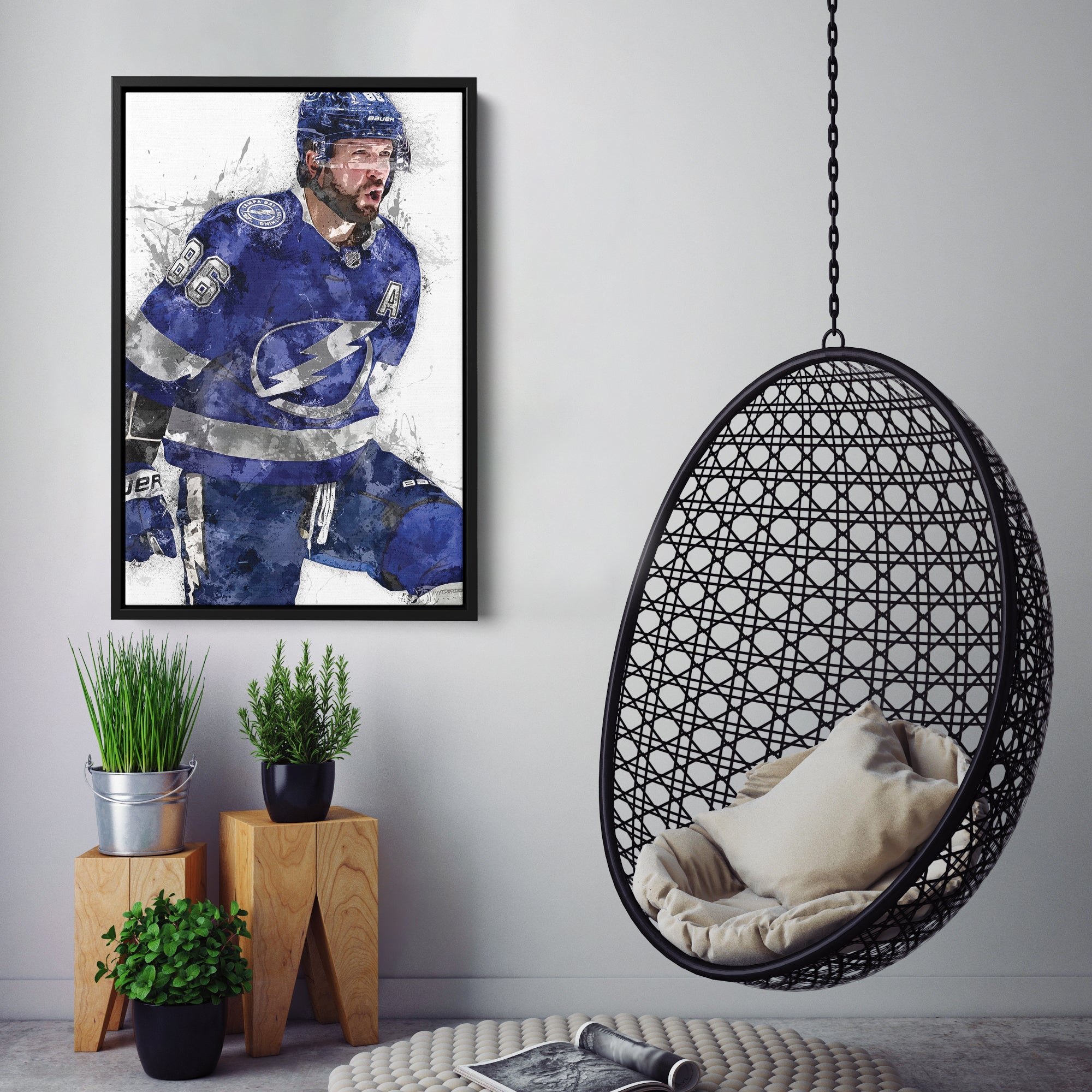 Nikita Kucherov Canvas Art – Tampa Bay Lightning Wall Decor