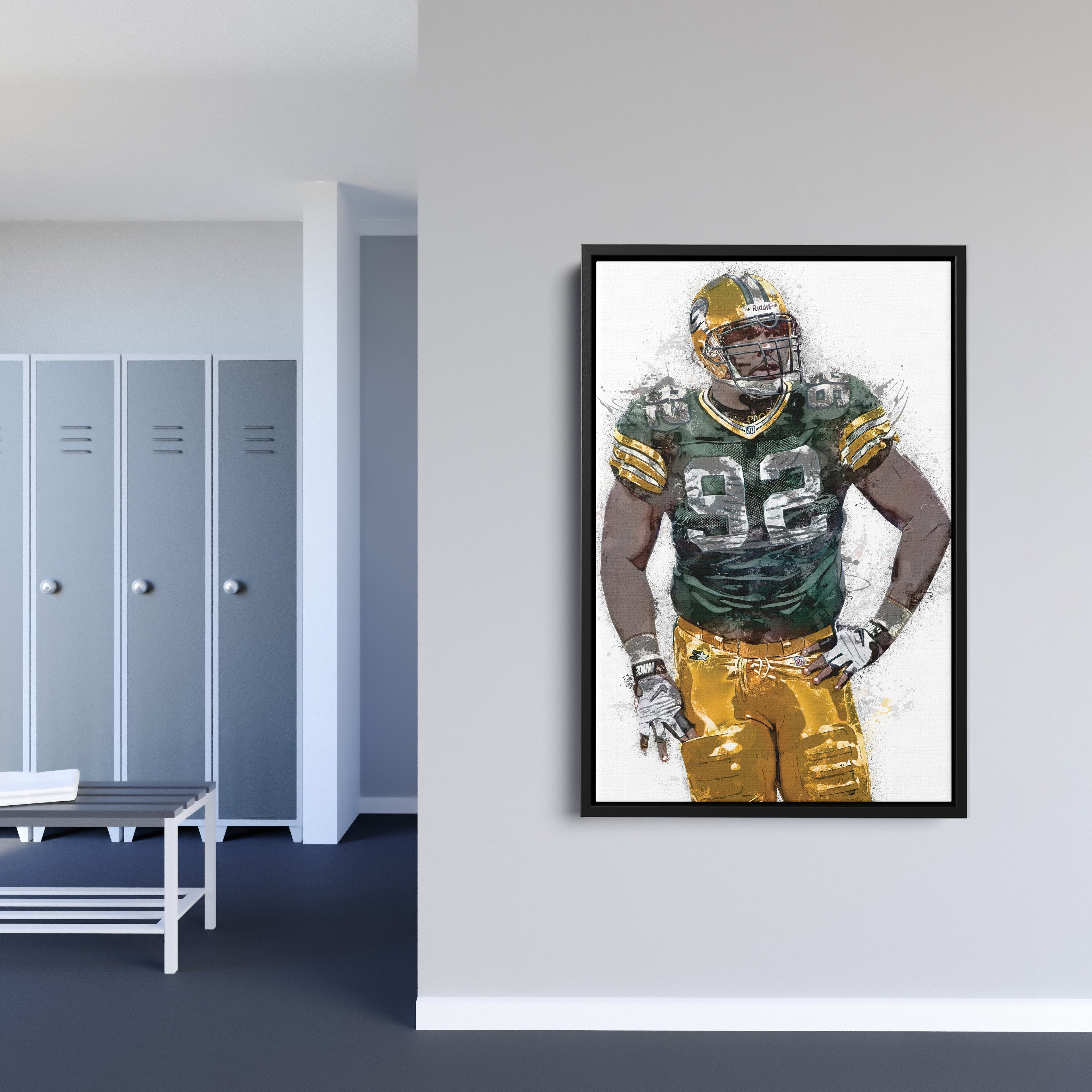 Reggie White Canvas Art – Green Bay Packers Wall Decor