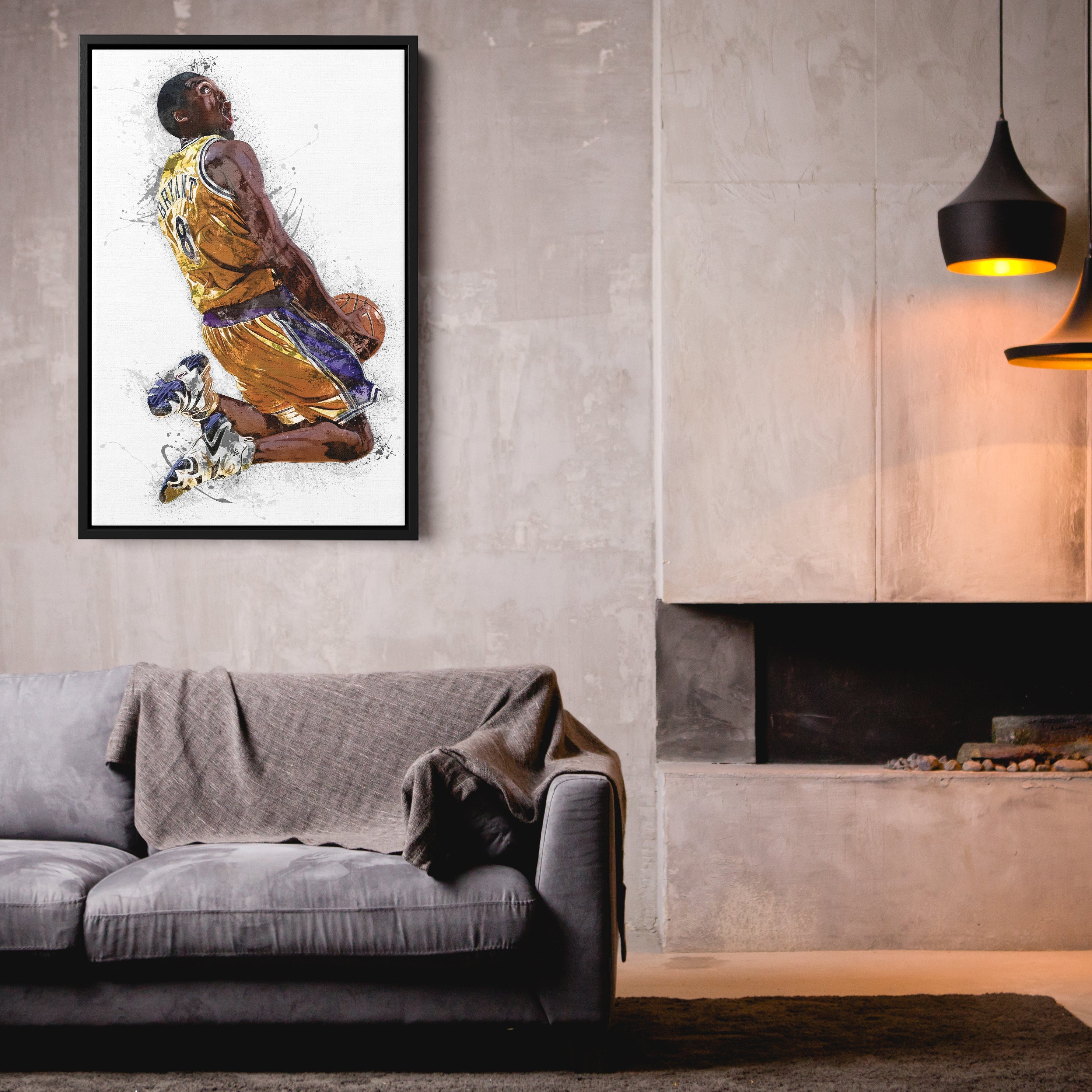 Kobe Bryant Canvas Art – Los Angeles Lakers Wall Decor
