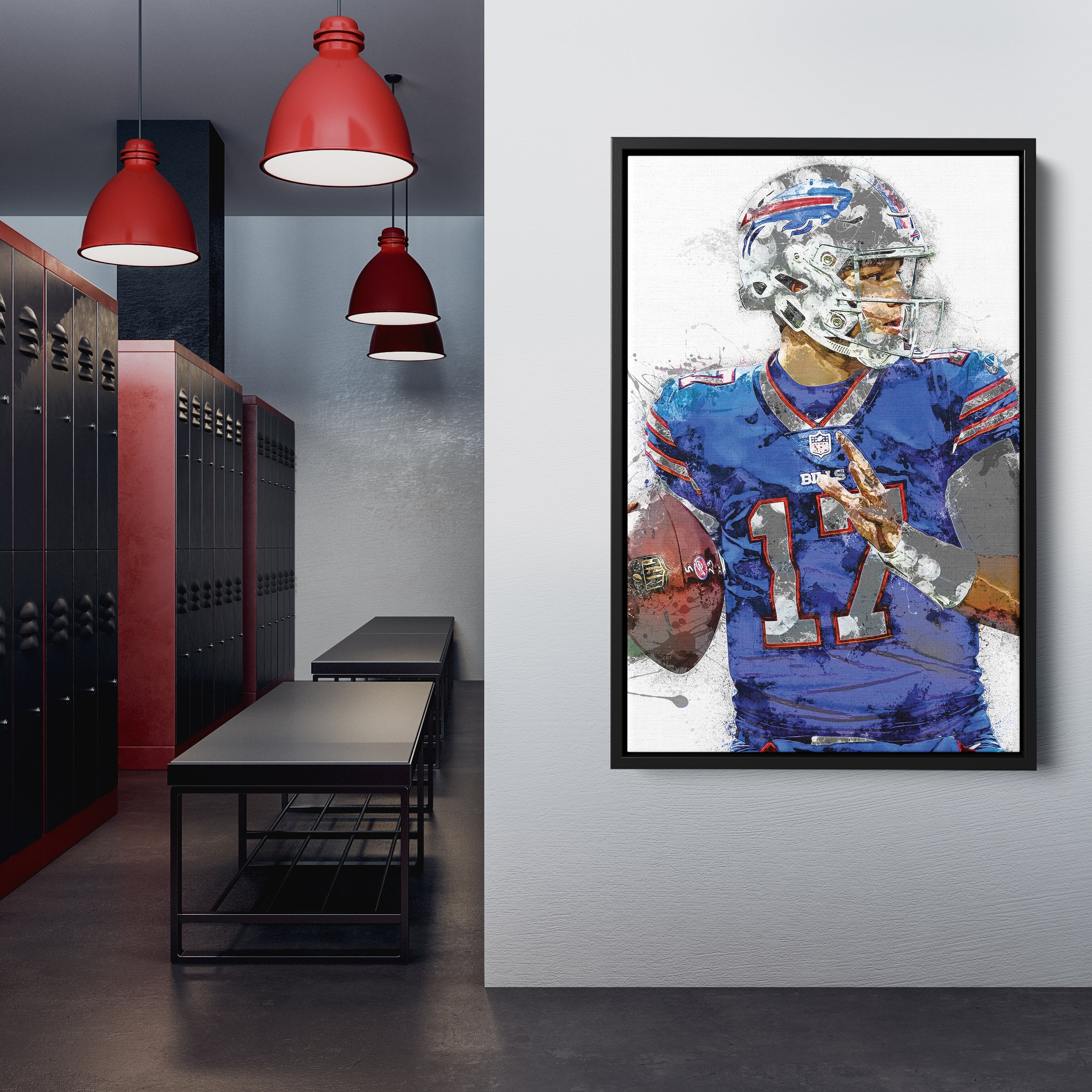 Josh Allen Canvas Art – Buffalo Bills Wall Decor