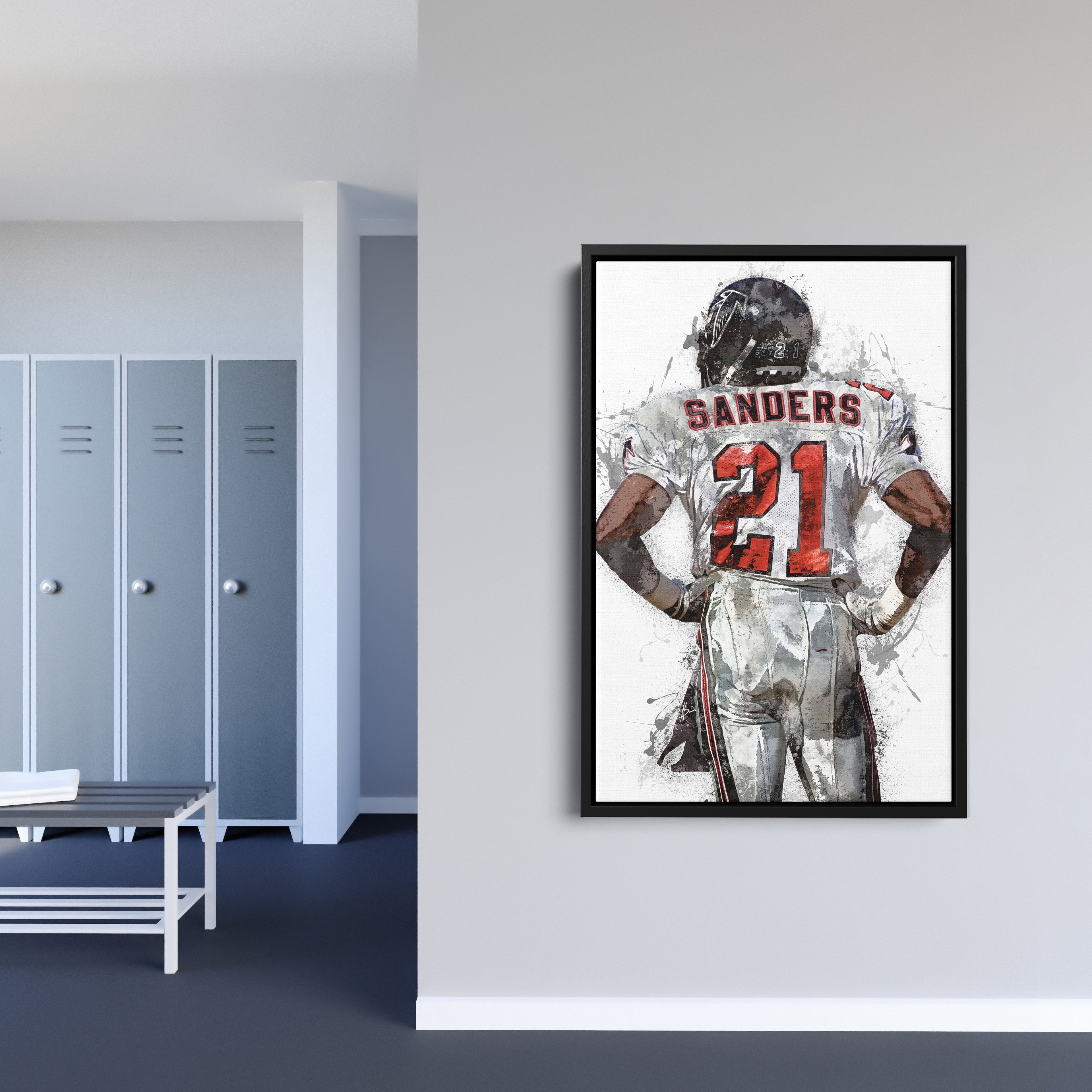 Deion Sanders Canvas Art – Atlanta Falcons Wall Decor