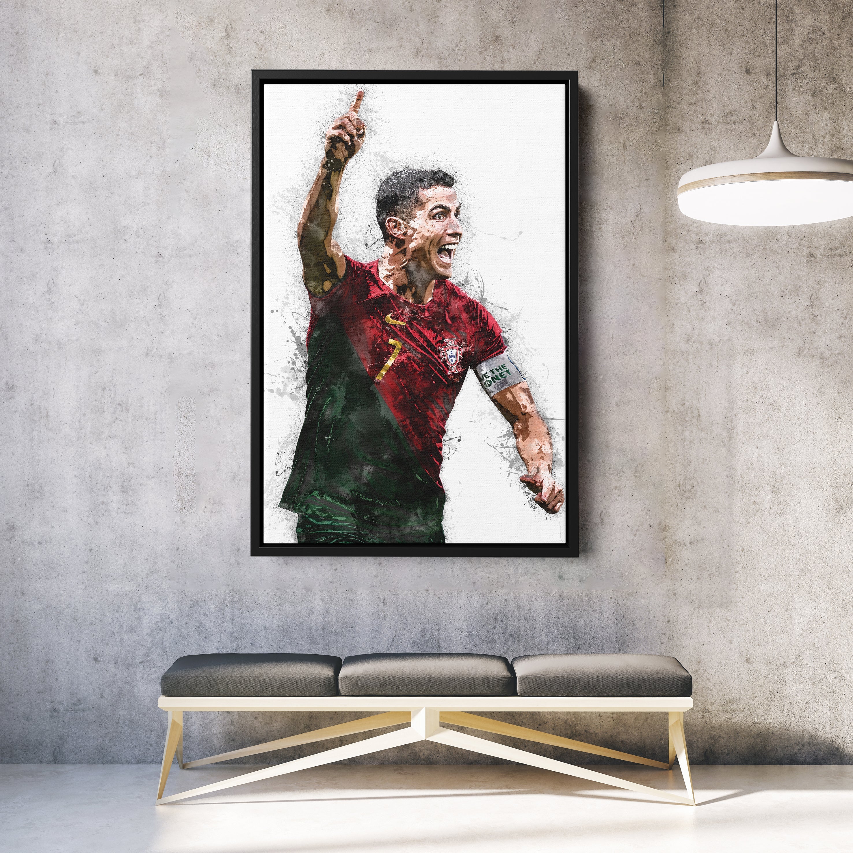 Cristiano Ronaldo Canvas Art – Portugal National Team Wall Decor