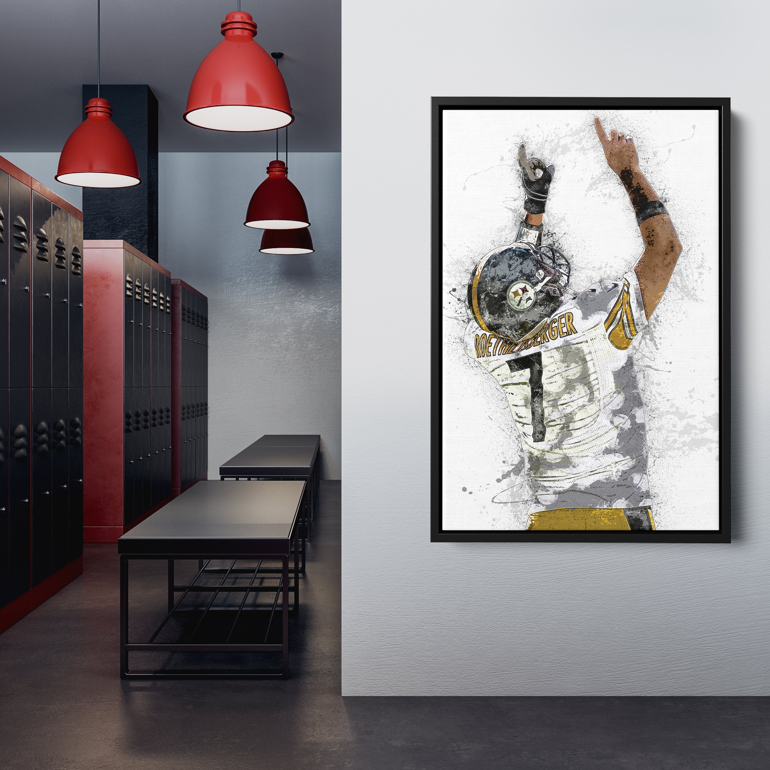 Ben Roethlisberger Canvas Art – Pittsburgh Steelers Wall Decor