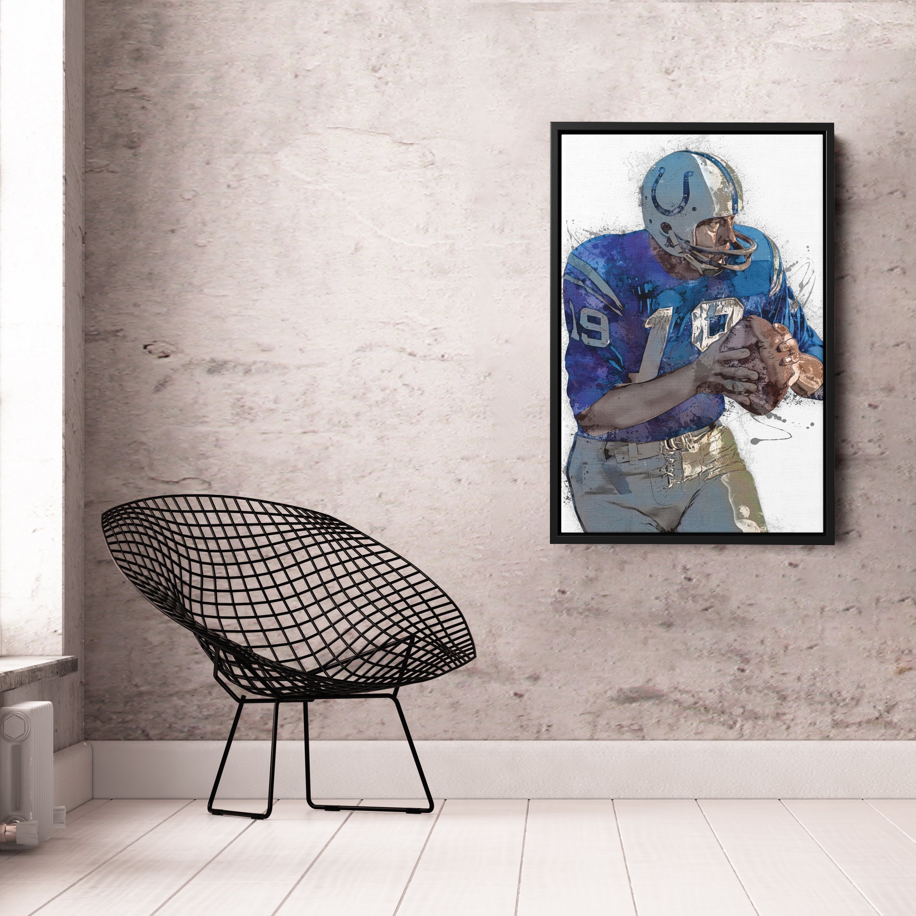Johnny Unitas Canvas Art – Baltimore Colts Wall Decor