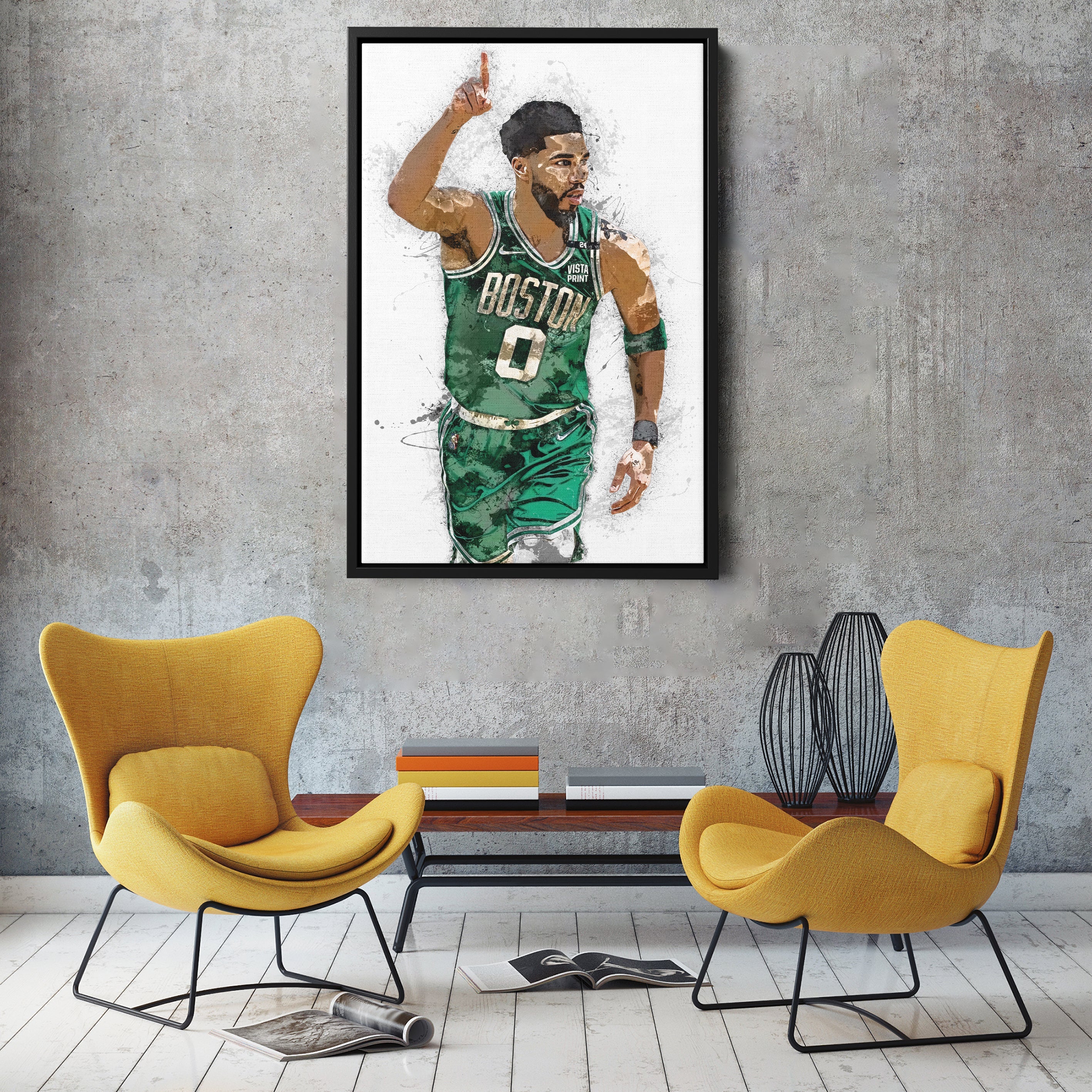 Jayson Tatum Canvas Art – Boston Celtics Superstar Wall Decor