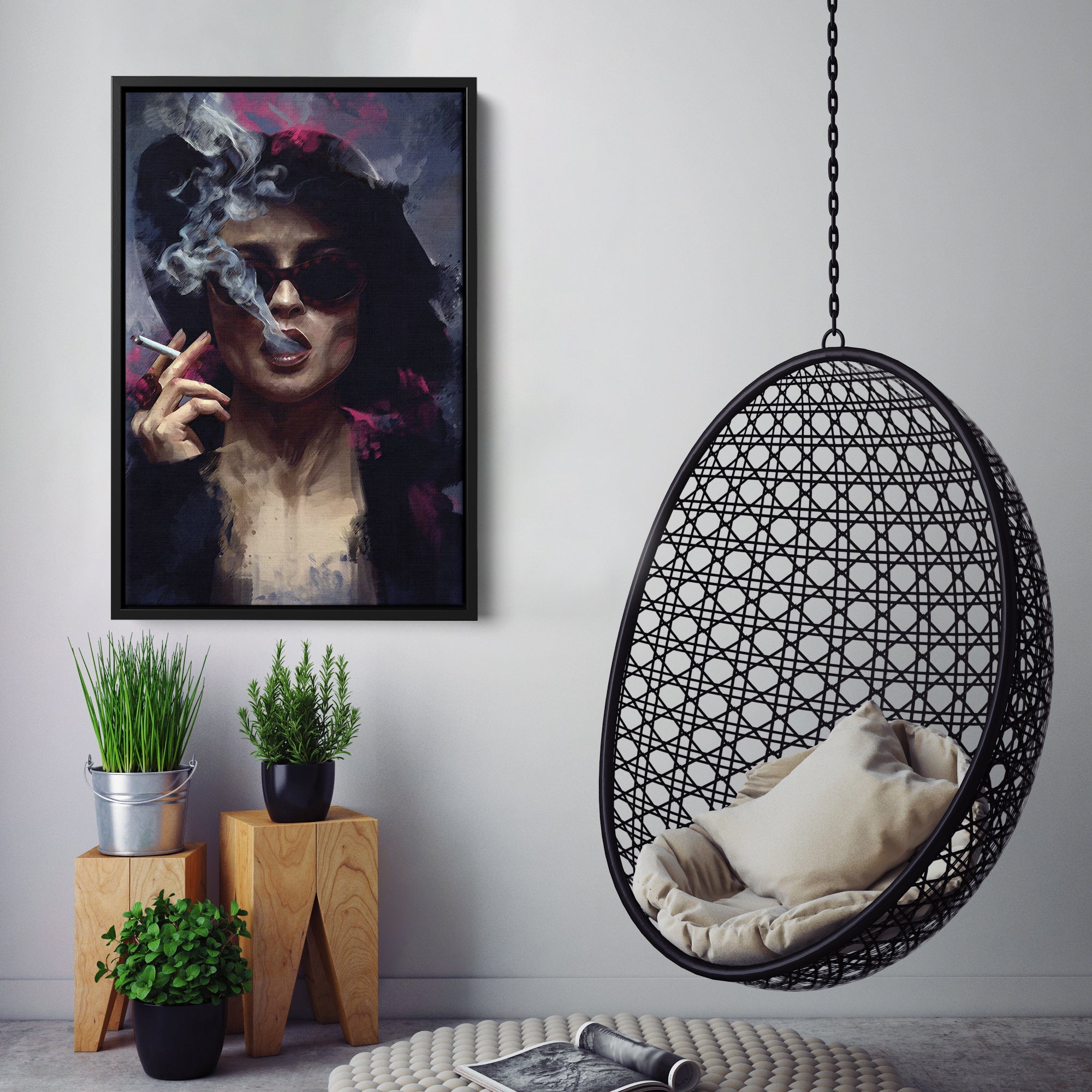Marla Singer Canvas Art – Fight Club Movie Wall Decor