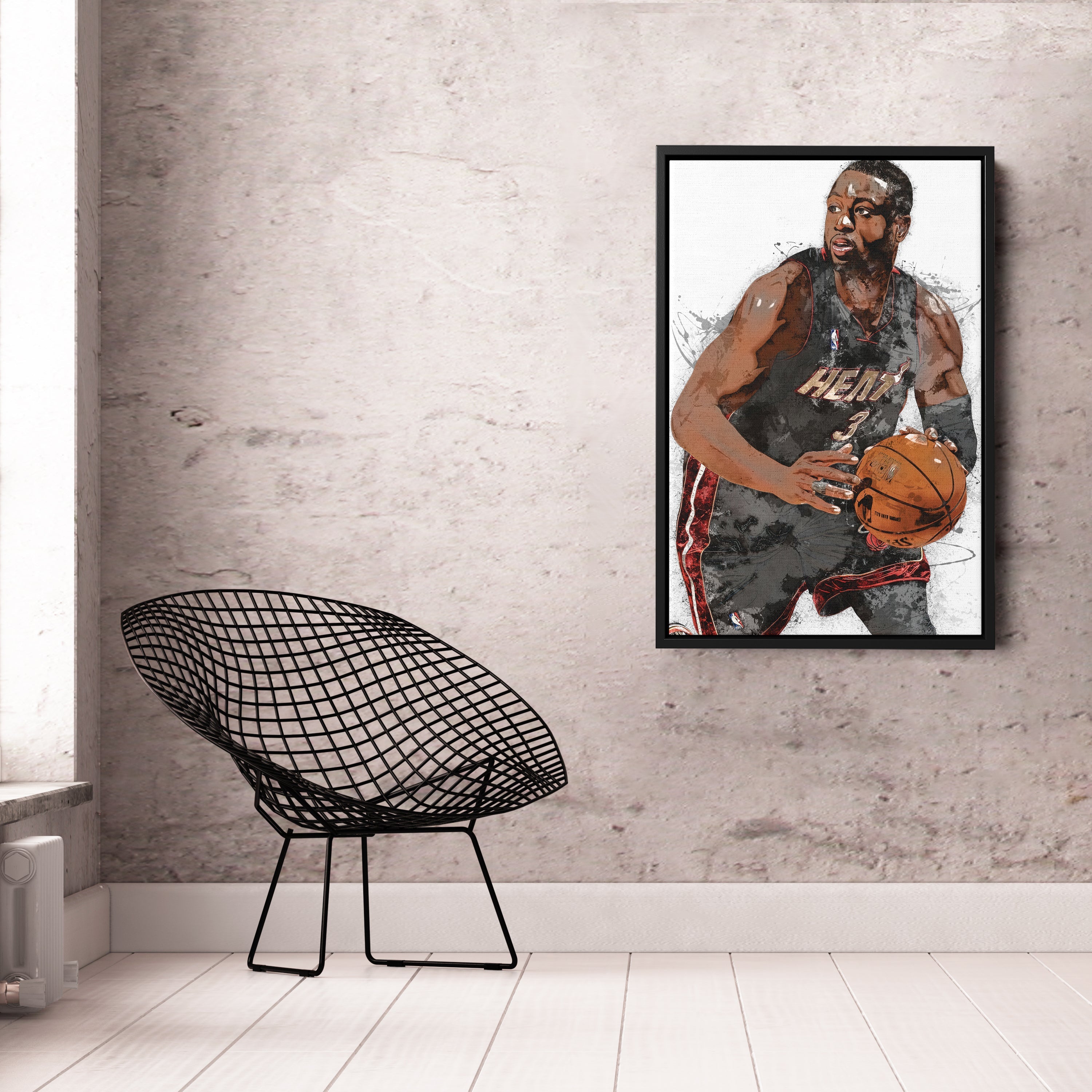 Dwyane Wade Canvas Art – Miami Heat Wall Decor