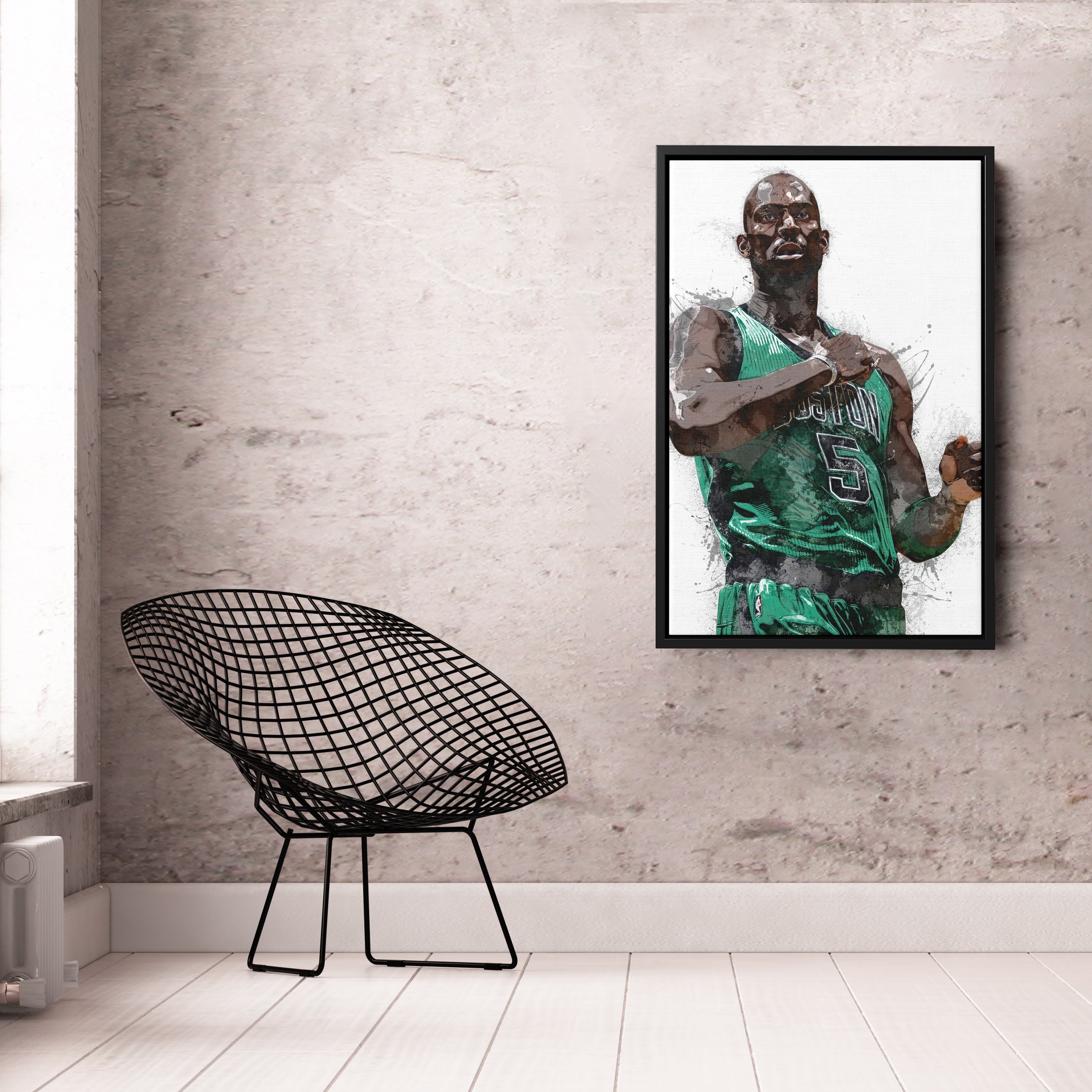 Kevin Garnett Canvas Art – Boston Celtics Wall Decor
