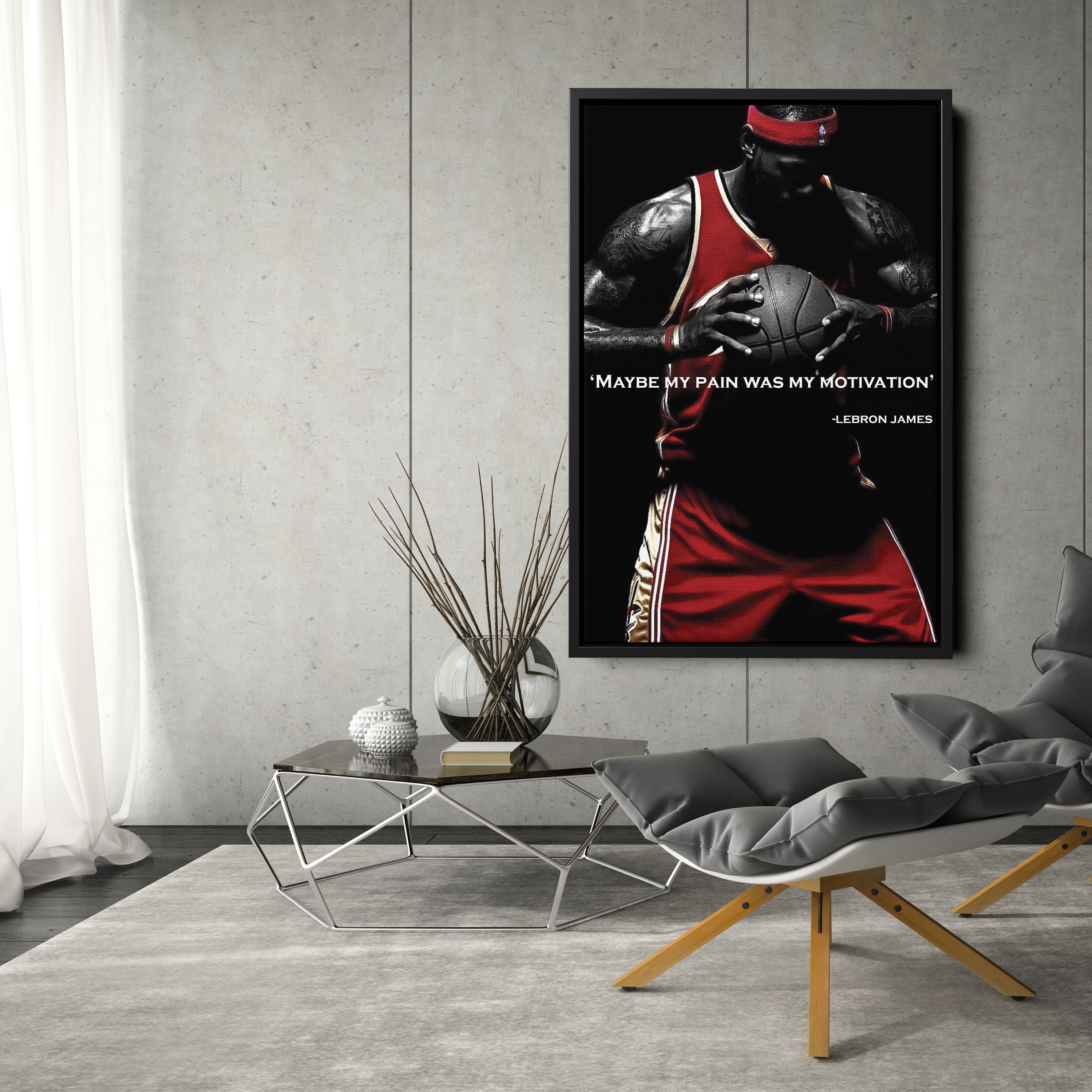 LeBron James Canvas Print – Cleveland Cavaliers Basketball Quote Wall Art Decor
