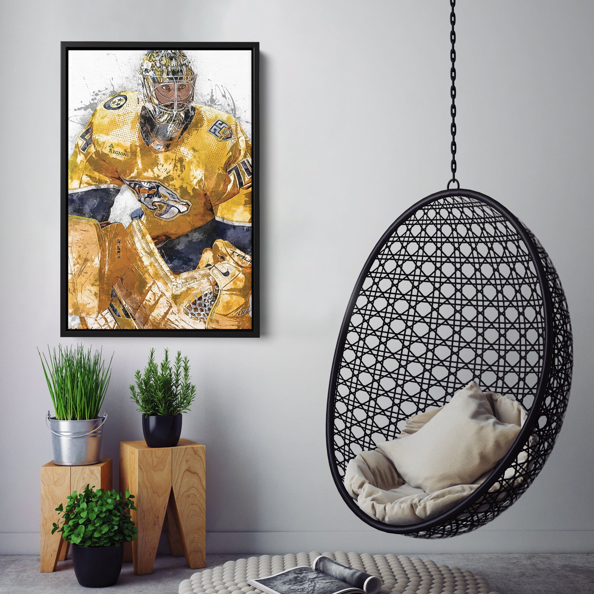 Juuse Saros Canvas Art – Nashville Predators Wall Decor