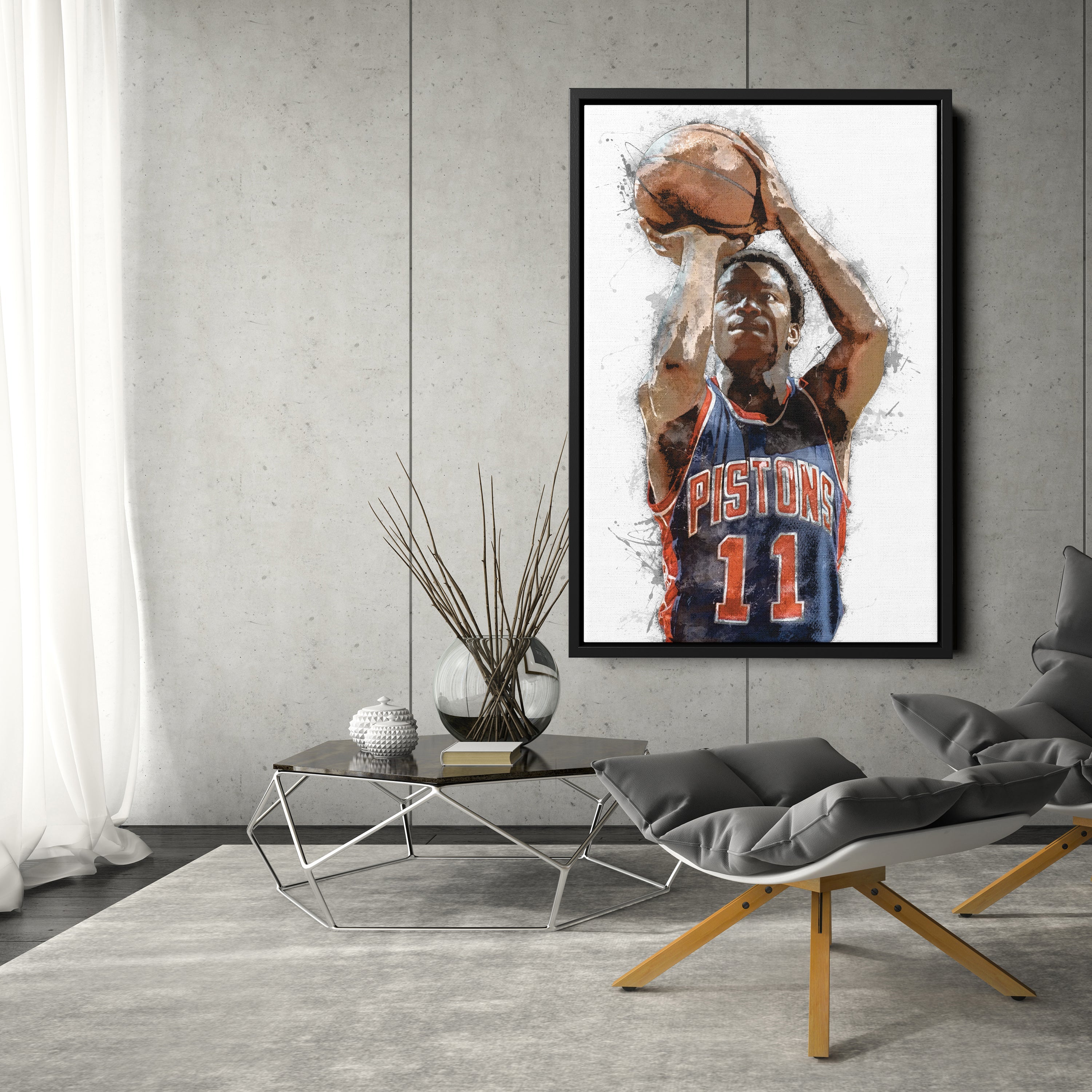Isiah Thomas Canvas Art – Detroit Pistons Wall Decor