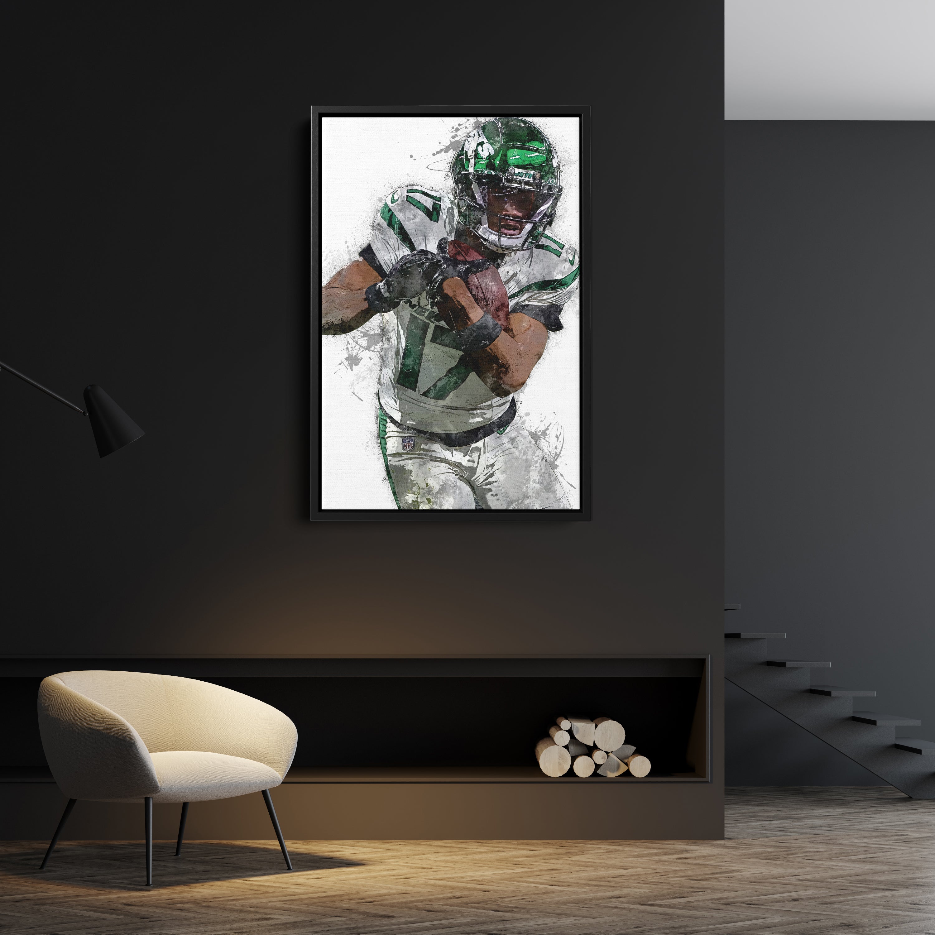 Garrett Wilson Canvas Art – New York Jets Wall Decor