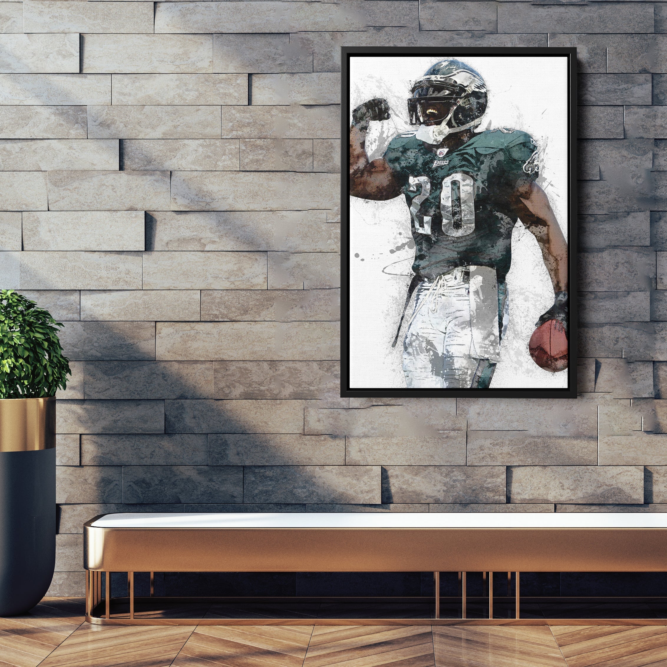 Brian Dawkins Canvas Art – Philadelphia Eagles Wall Decor