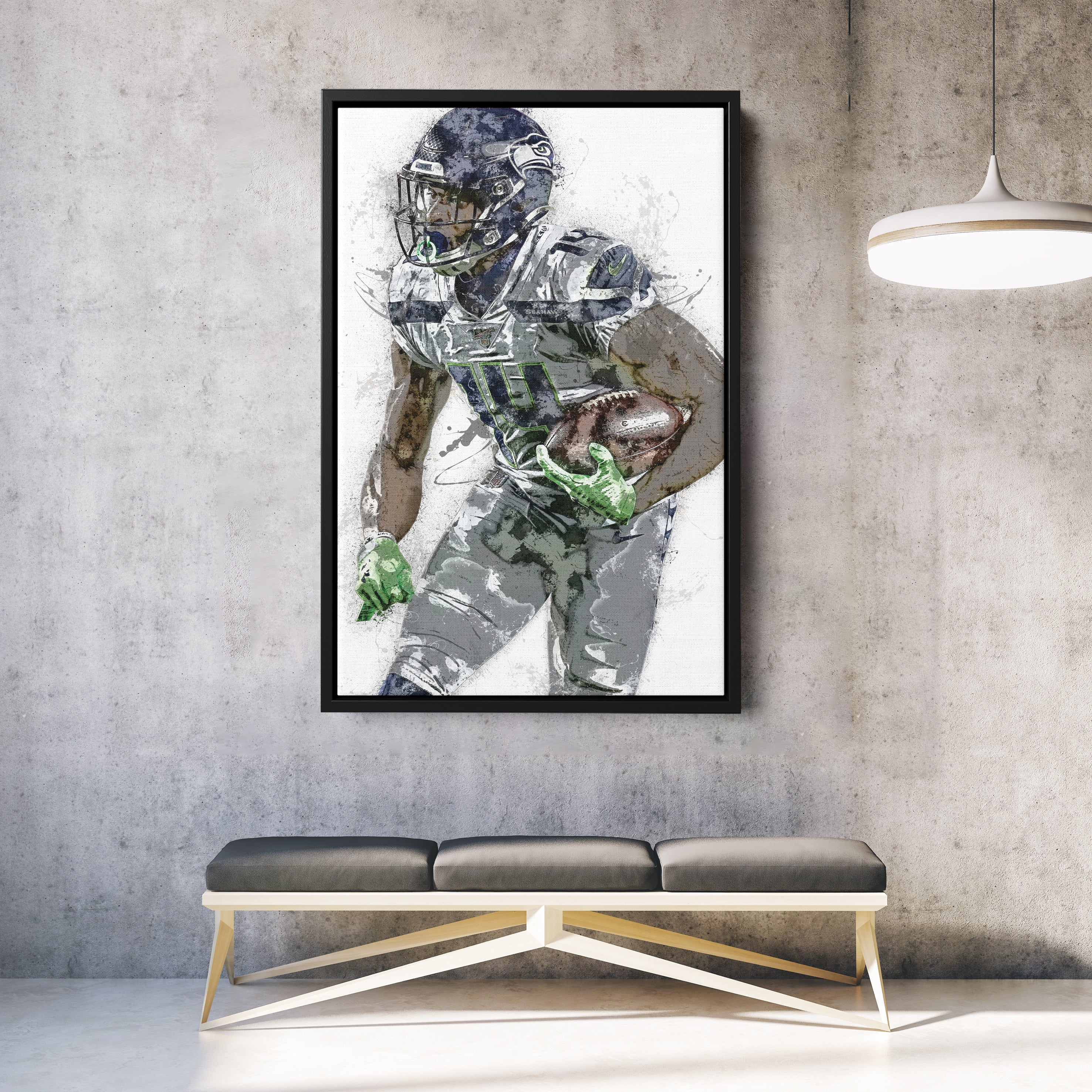 DK Metcalf Canvas Art – Seattle Seahawks Wall Decor