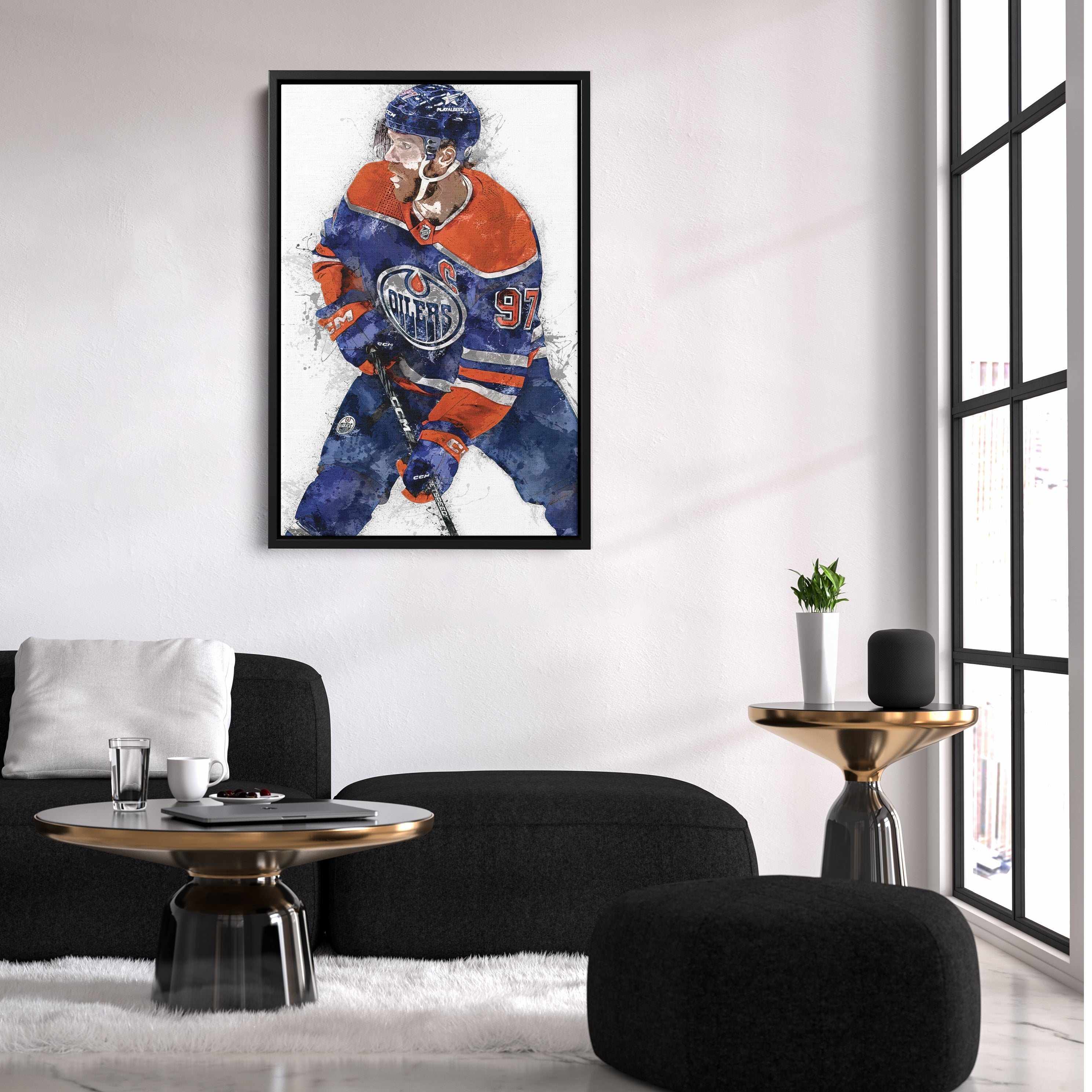 Connor McDavid Canvas Art – Edmonton Oilers Wall Decor
