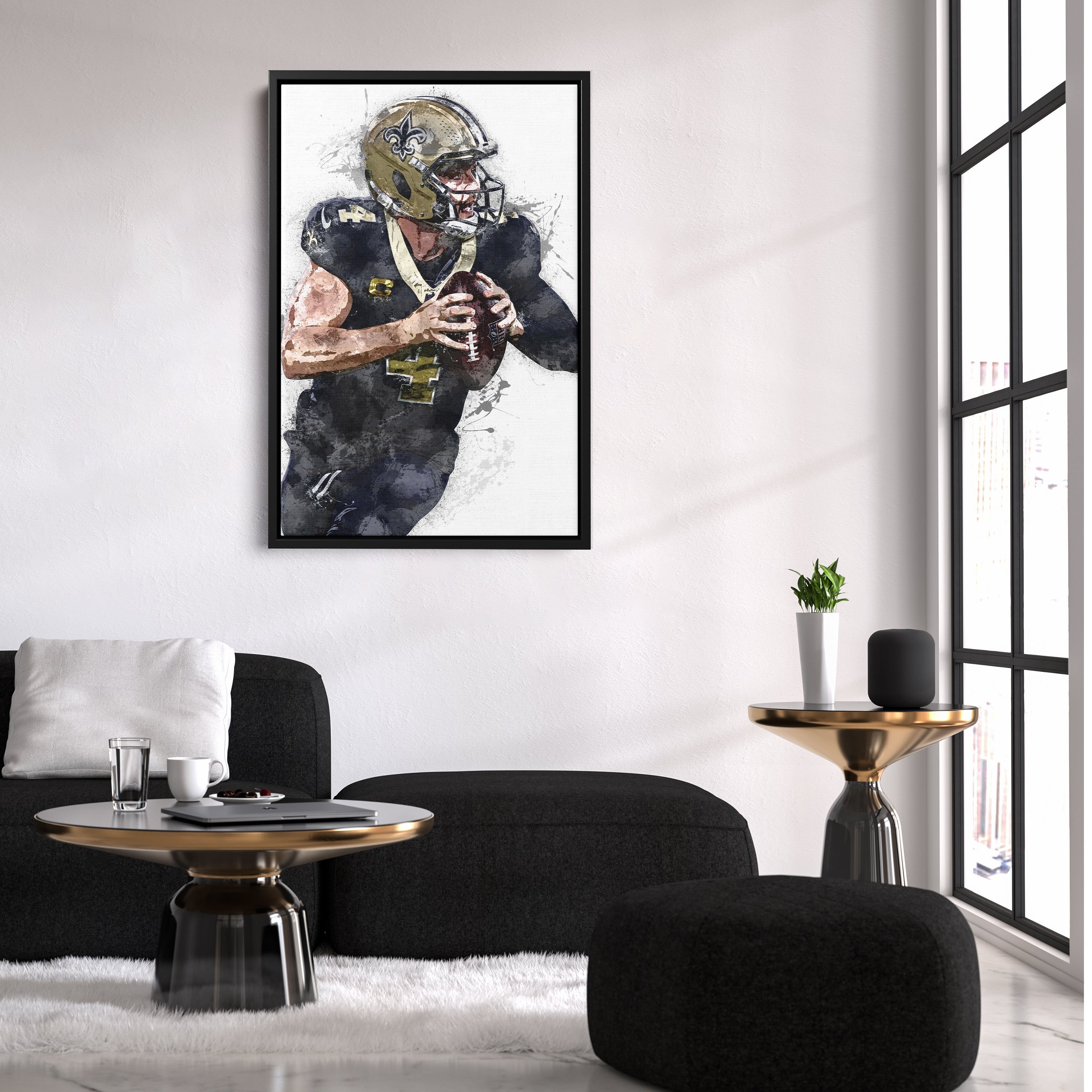Derek Carr Canvas Art – New Orleans Saints Wall Decor