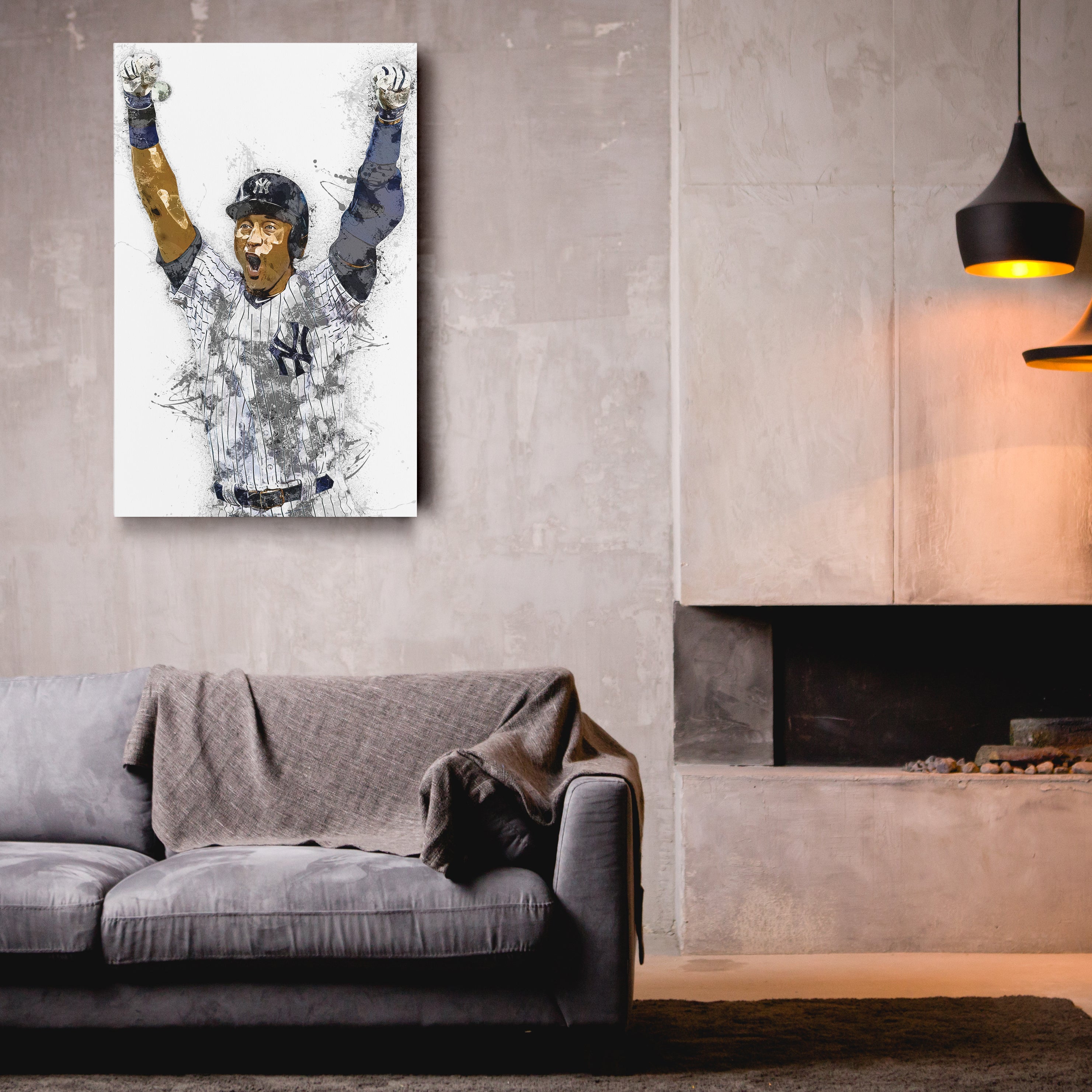 Derek Jeter Canvas Art – New York Yankees Wall Decor