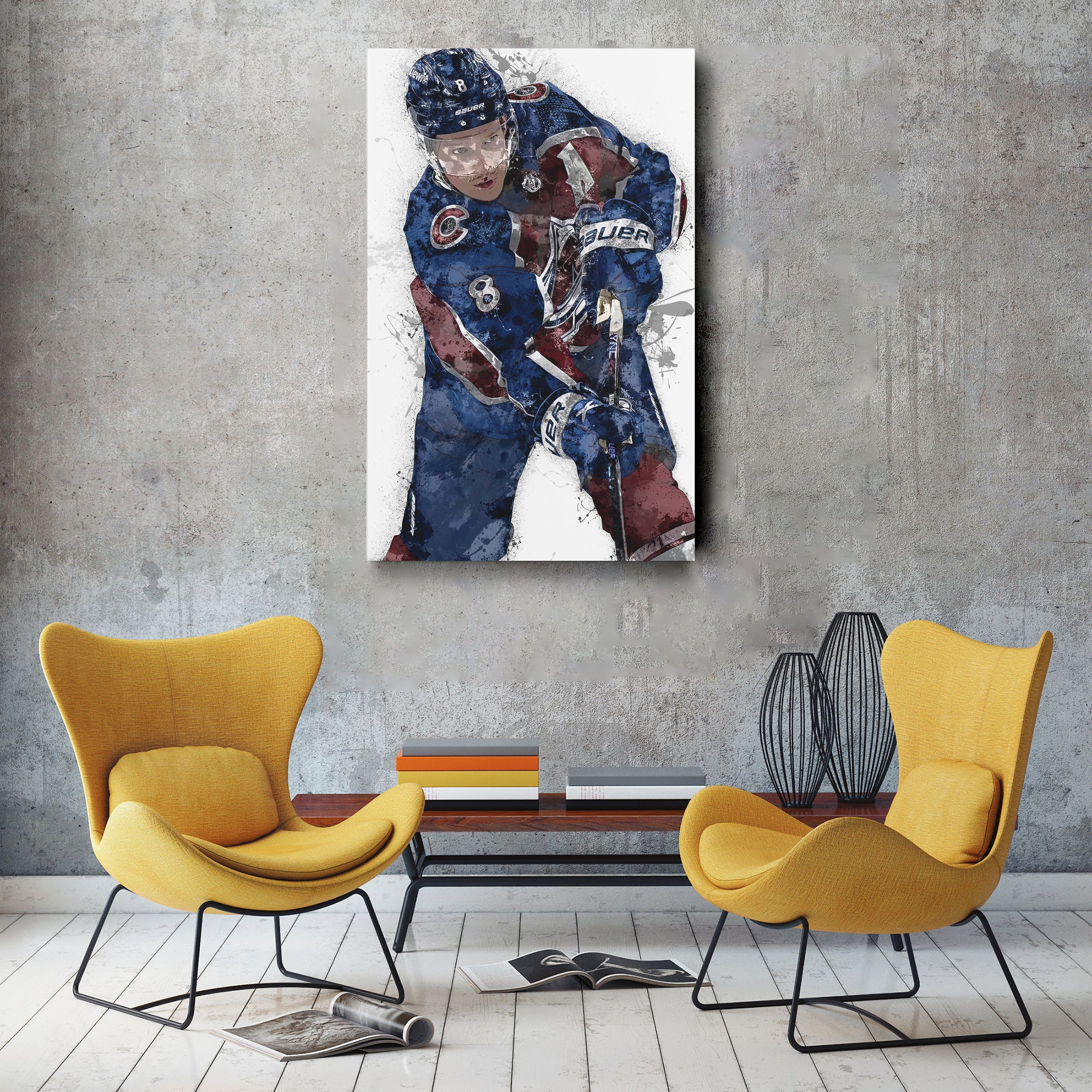 Cale Makar Canvas Art – Colorado Avalanche Wall Decor