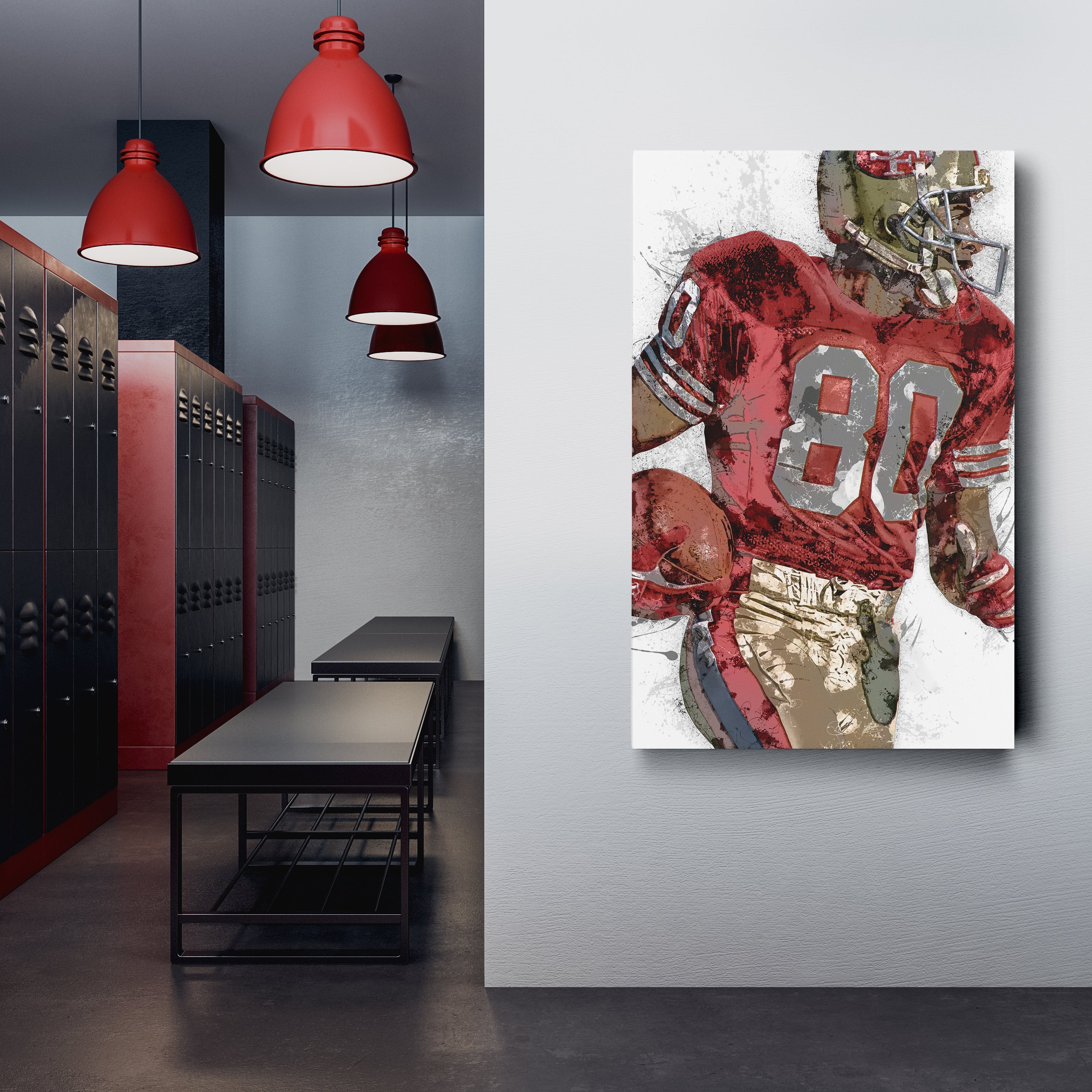 Jerry Rice Canvas Art – San Francisco 49ers Wall Decor