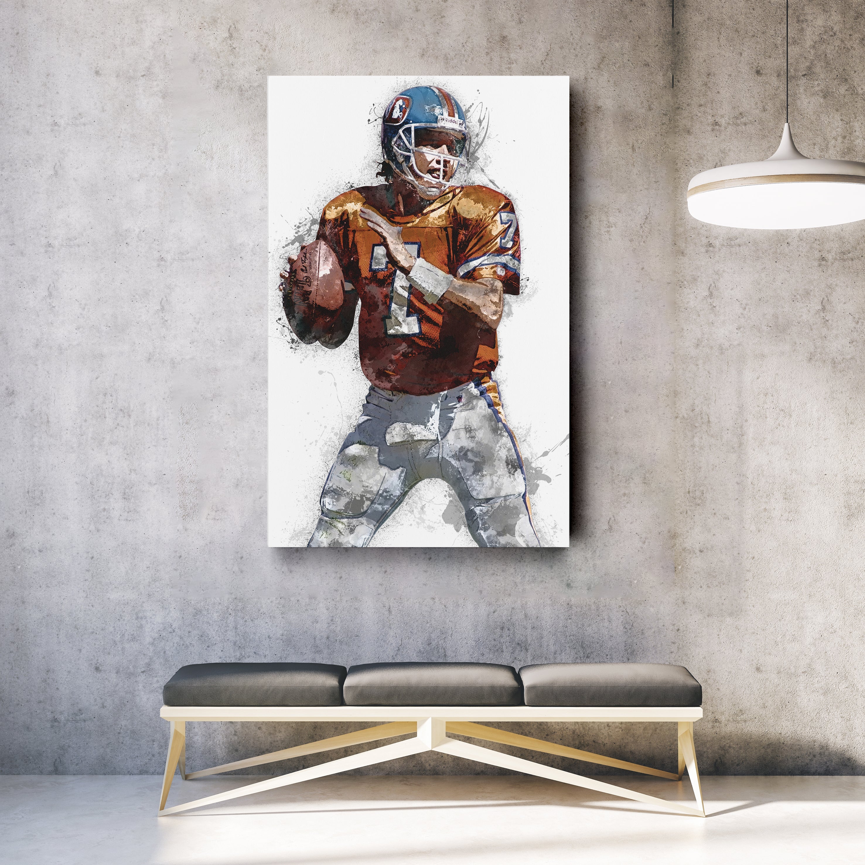 John Elway Canvas Art – Denver Broncos Wall Decor