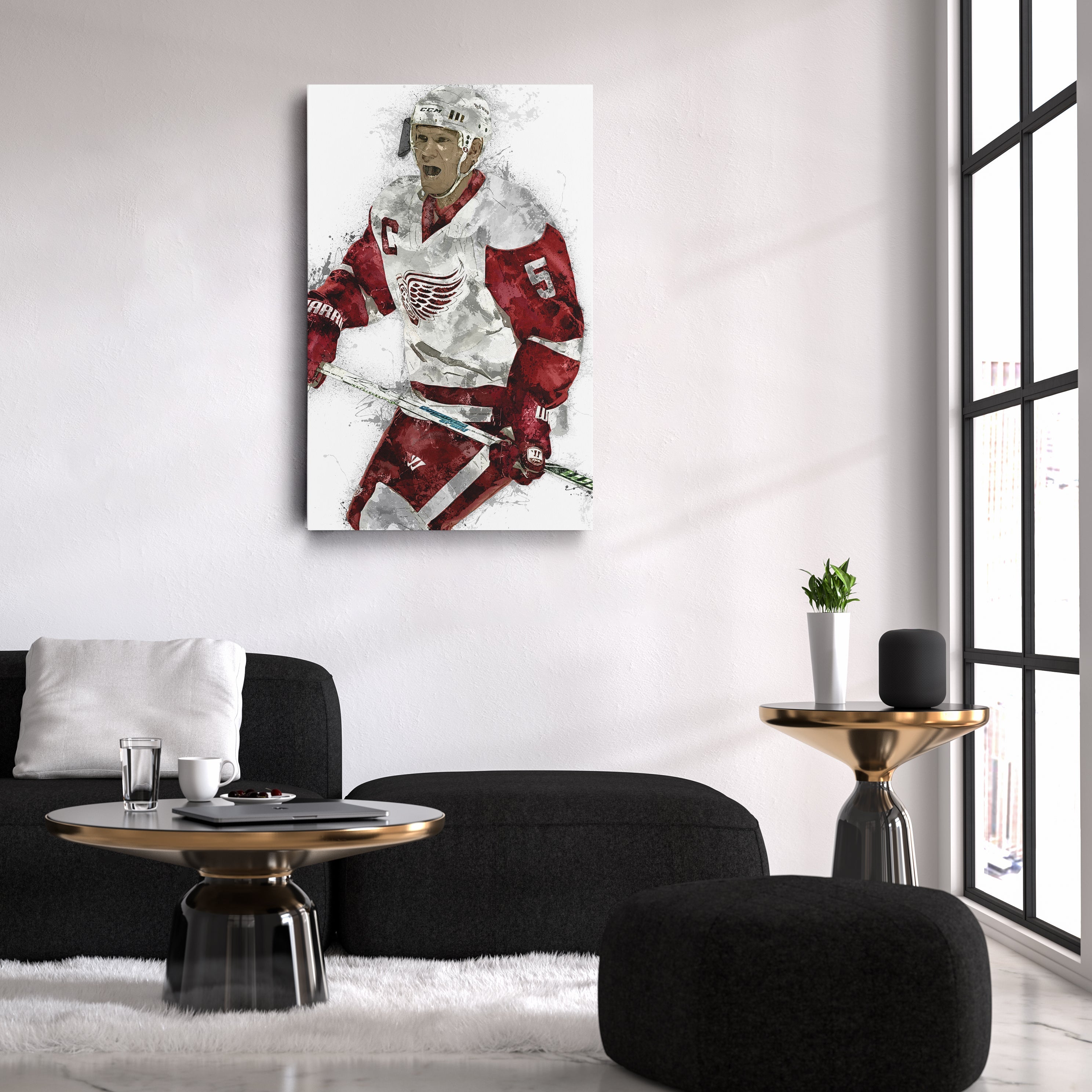 Nicklas Lidström Canvas Art - Detroit Red Wings Wall Decor