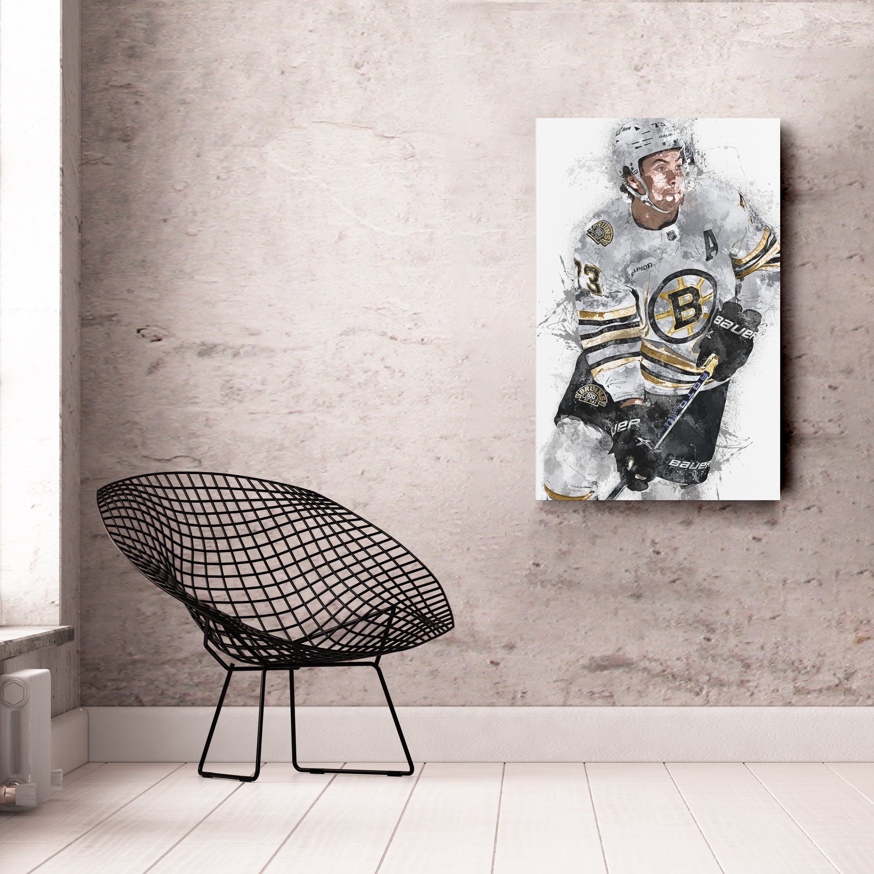 Charlie McAvoy Canvas Art – Boston Bruins Wall Decor