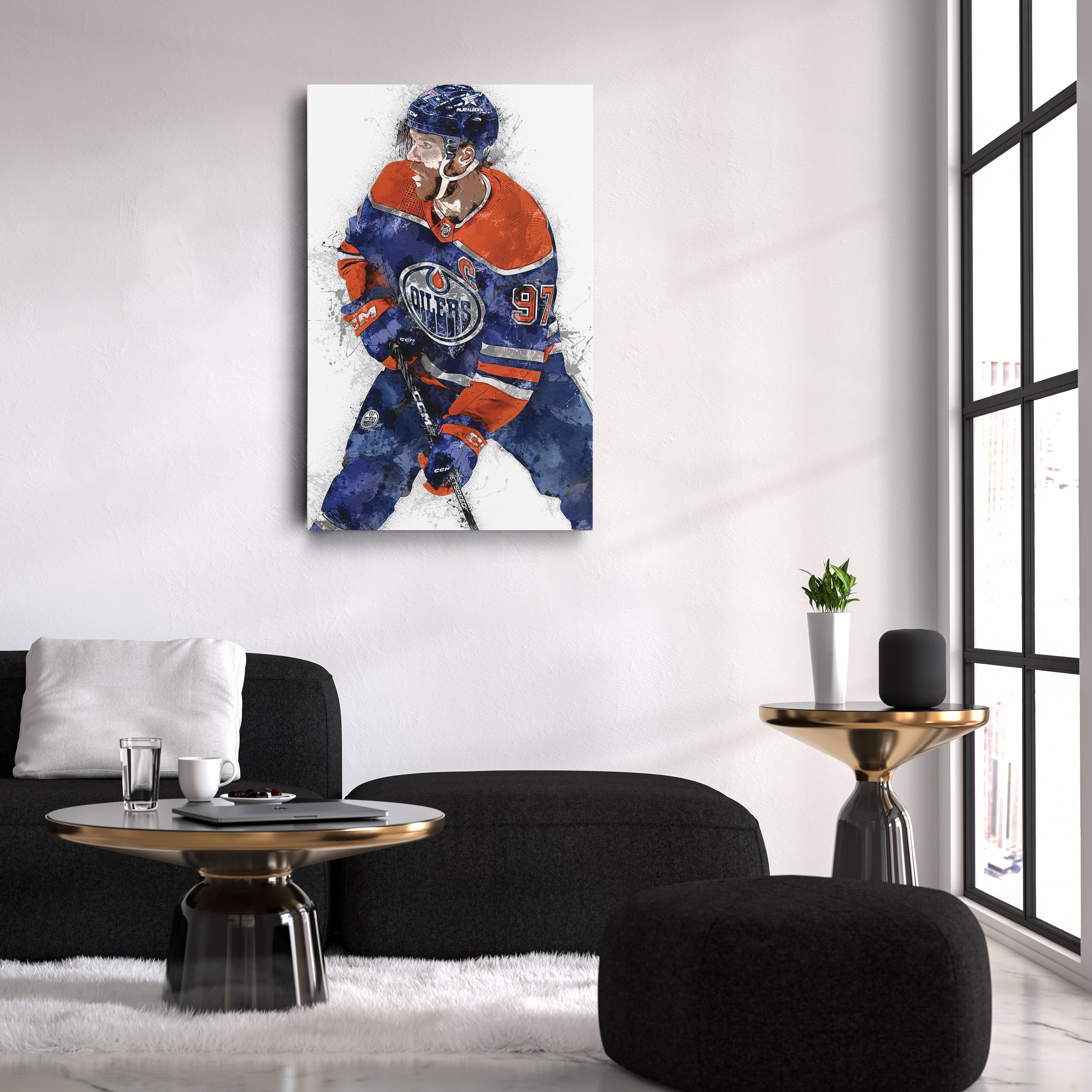 Connor McDavid Canvas Art – Edmonton Oilers Wall Decor