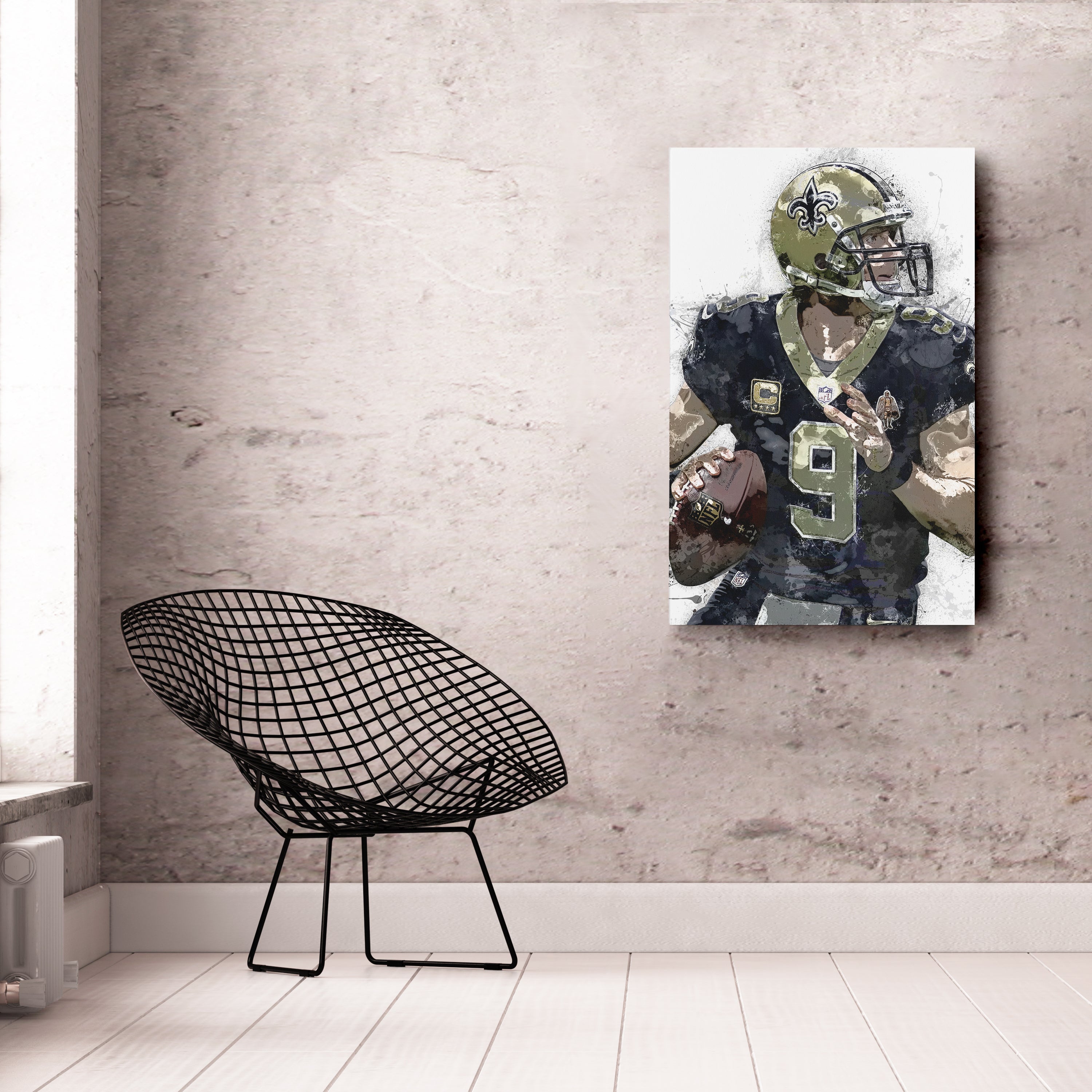 Drew Brees Canvas Art – New Orleans Saints Wall Decor